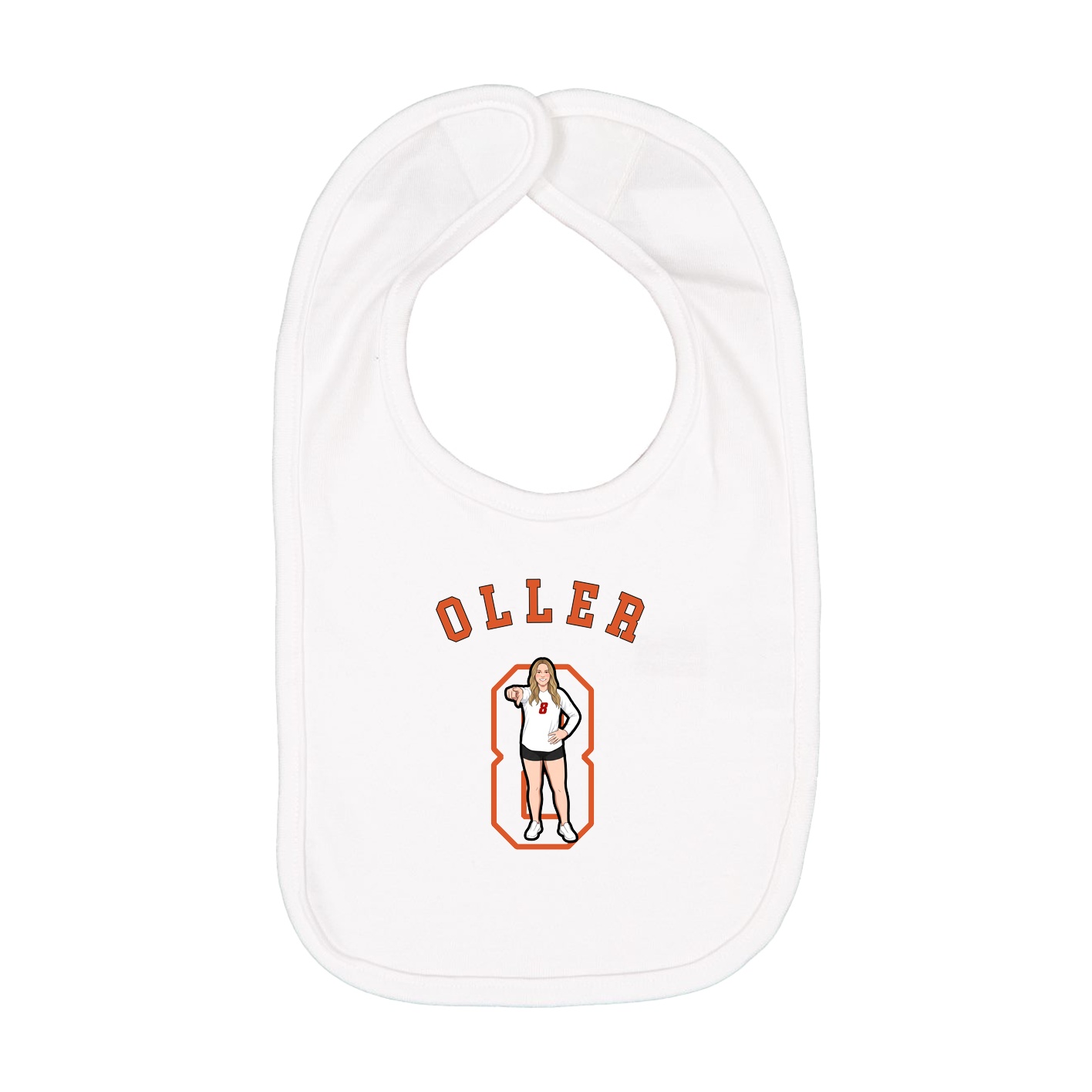 Infant Bib — Shirsey Arch in White