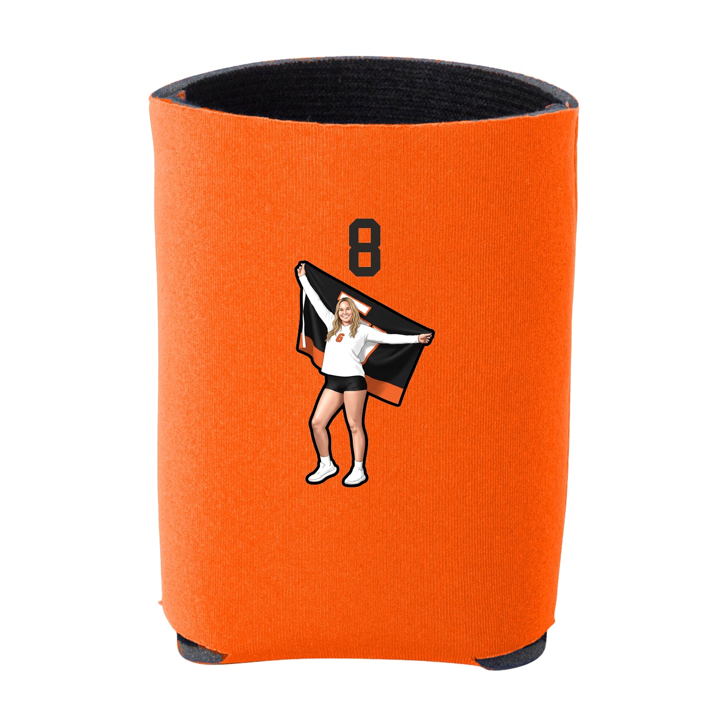 Can Holder — Number Top in Orange
