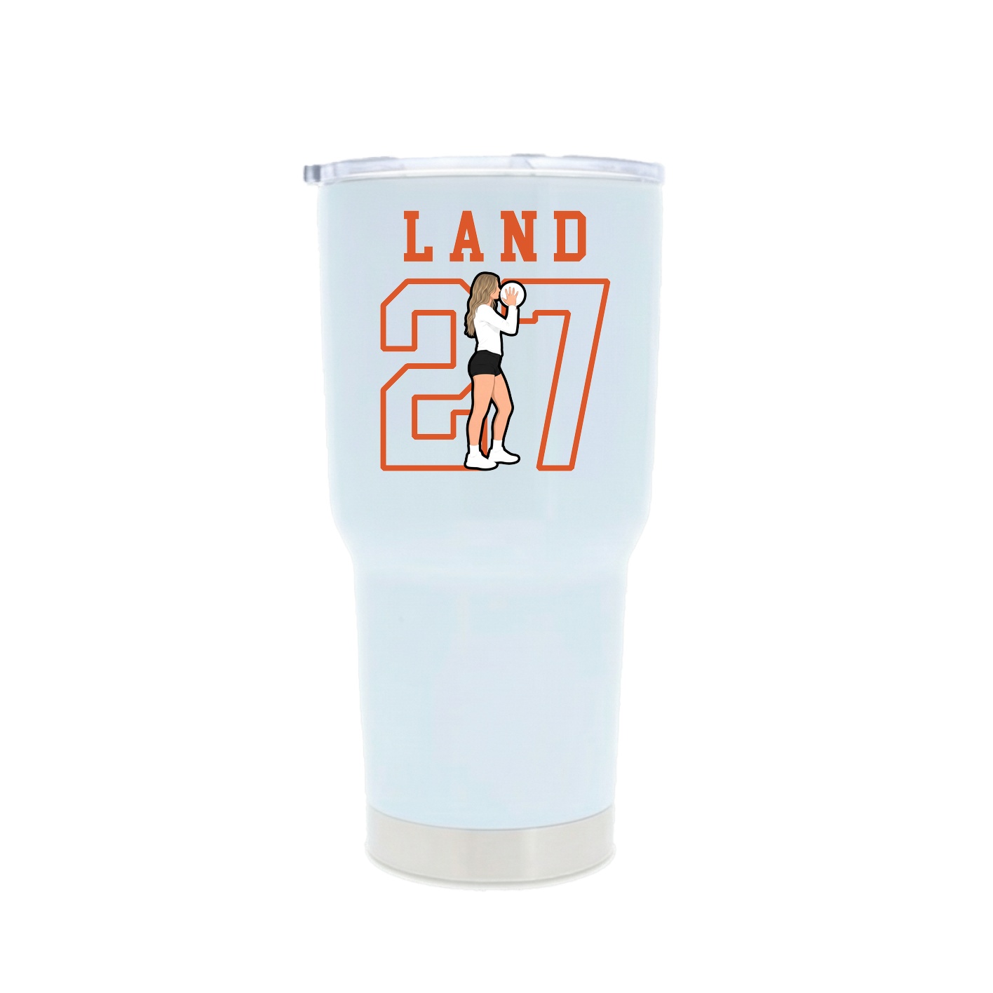 30oz Stainless Steel Tumbler — Shirsey in White