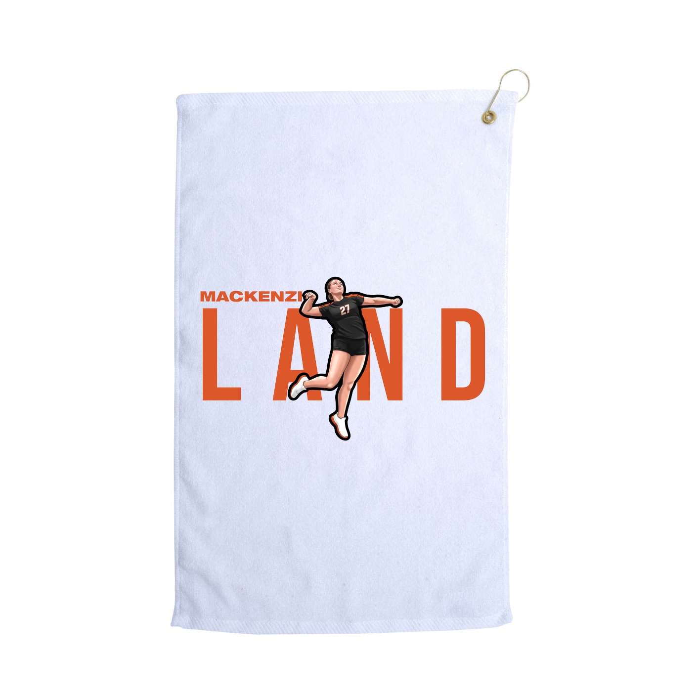 Golf Towel — Player Name in White