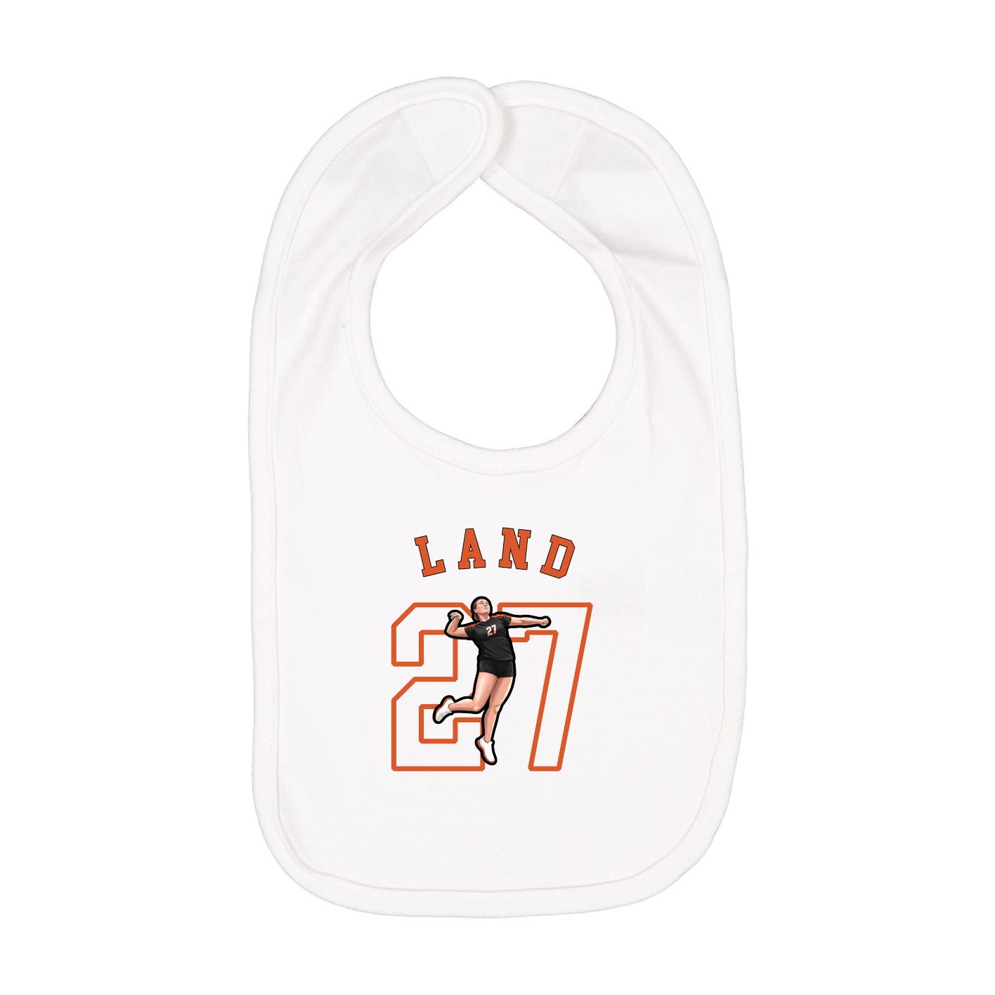 Infant Bib — Shirsey Arch in White