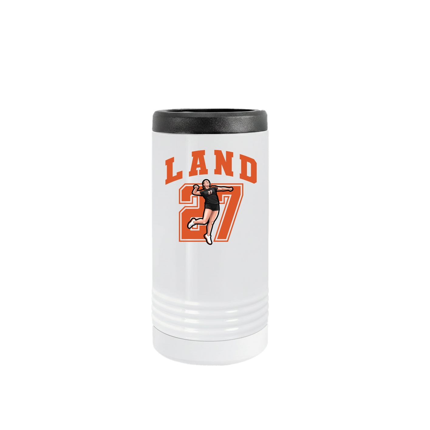 Slim Beverage Holder — Number in White