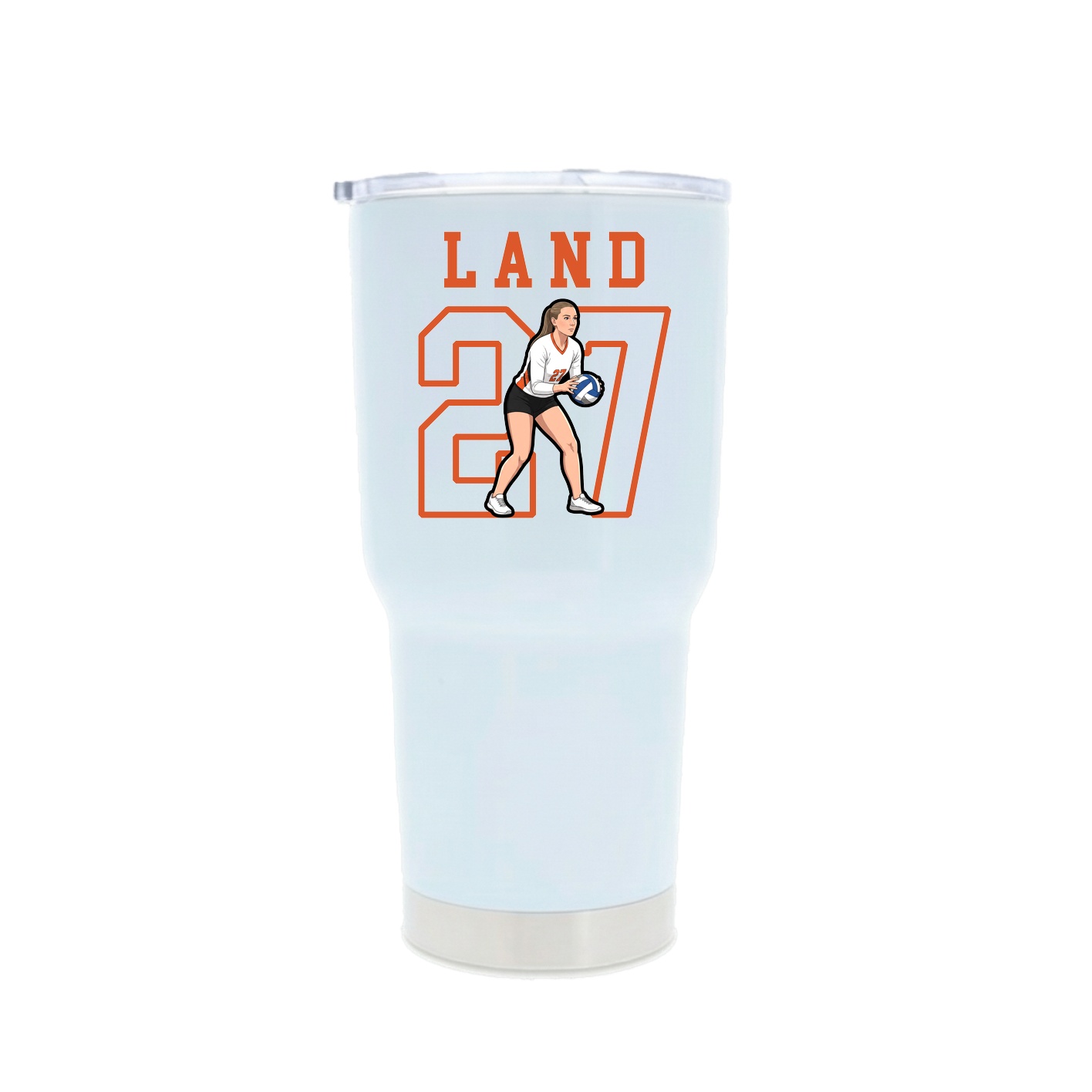 30oz Stainless Steel Tumbler — Shirsey in White