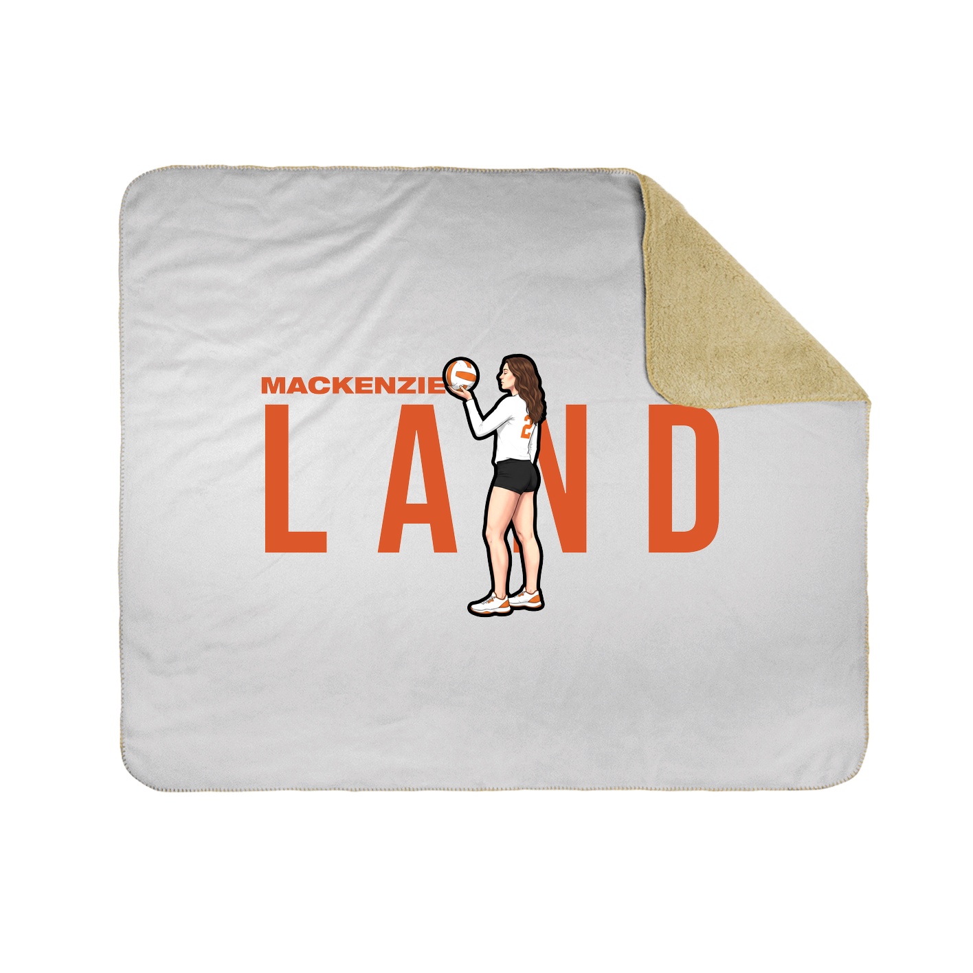 Throw Blanket — Player Name in White