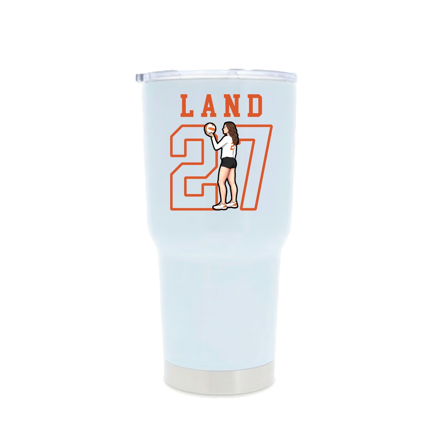 30oz Stainless Steel Tumbler — Shirsey in White
