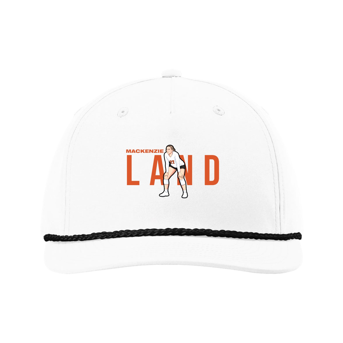 Five-Panel Classic Rope Cap — Player Name in White