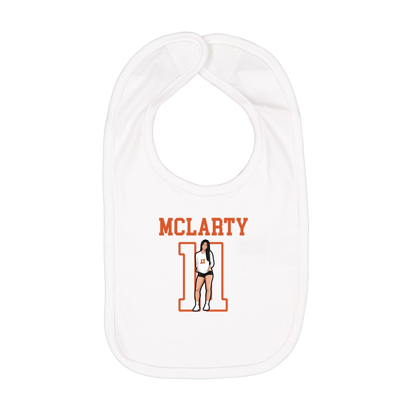 Infant Bib — Shirsey in White