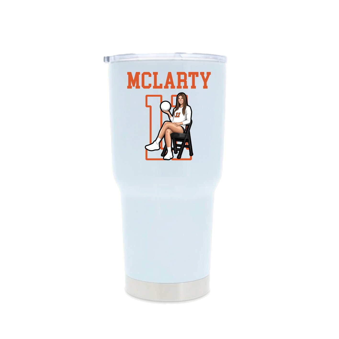 30oz Stainless Steel Tumbler — Shirsey in White
