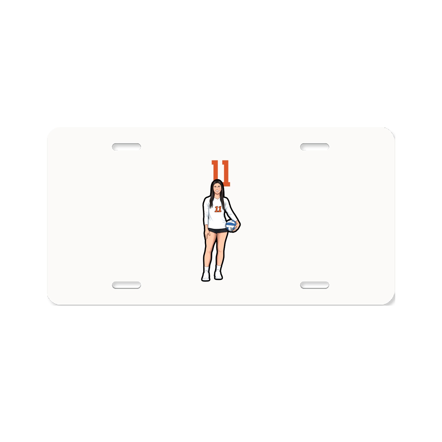 License Plate — Number Top in Classic