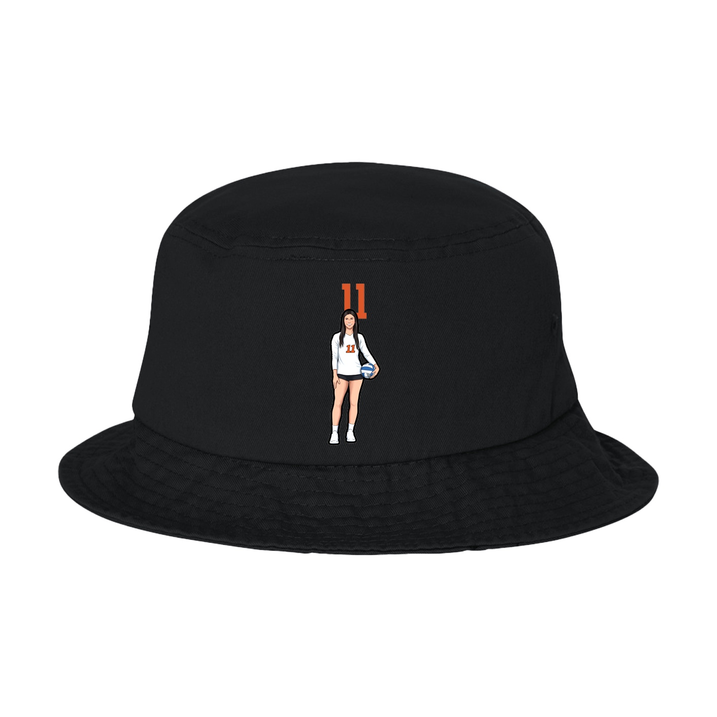 Bucket Cap — Number Top in Black