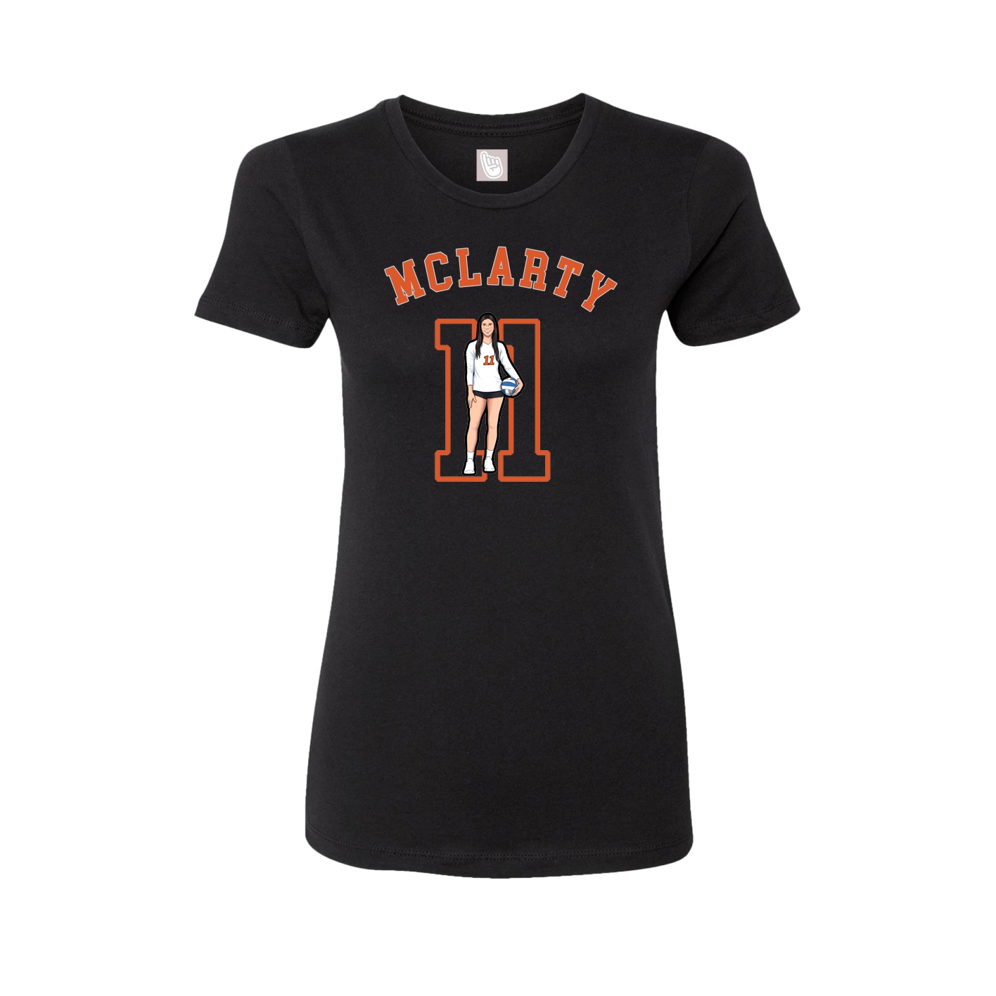 Fitted Women's Tee — Shirsey Arch in Black