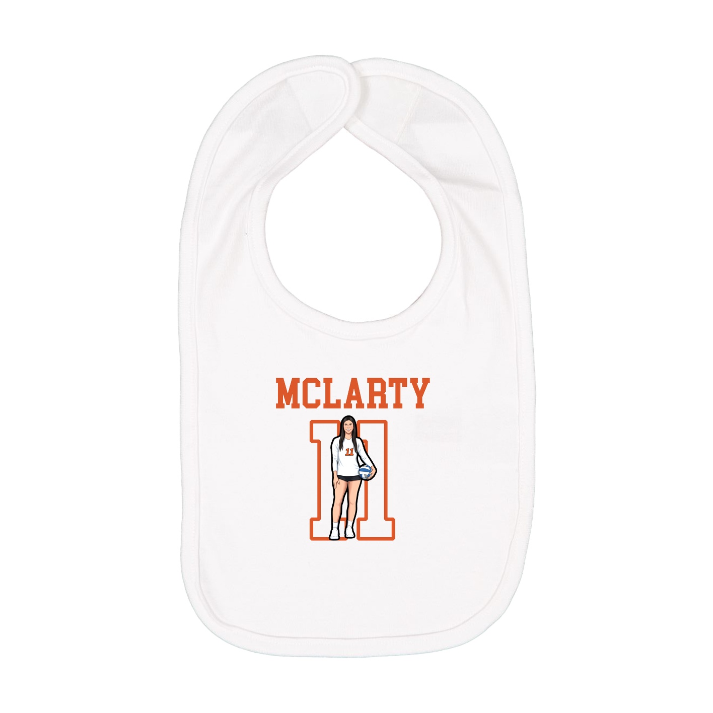 Infant Bib — Shirsey in White