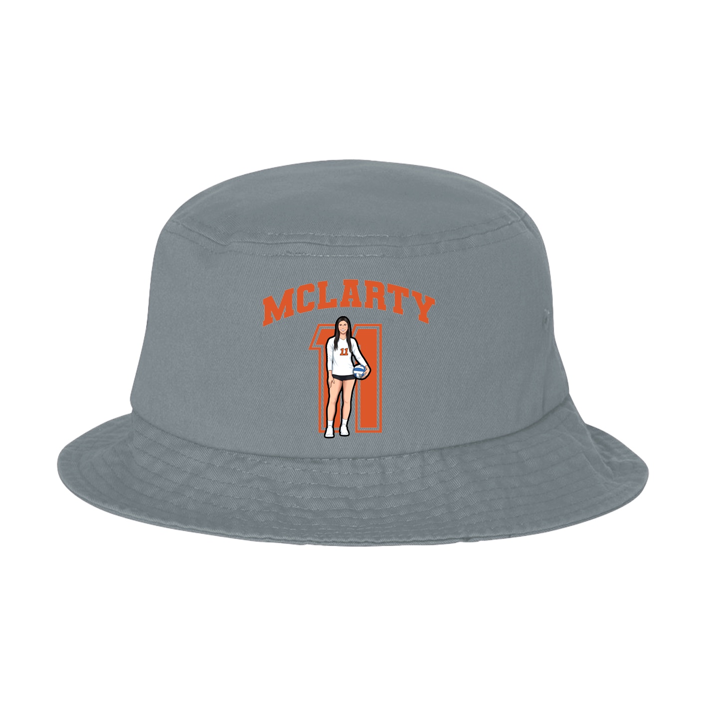 Bucket Cap — Number in Grey