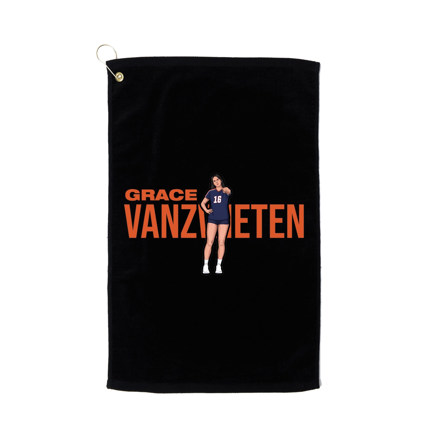 Golf Towel — Player Name in Black