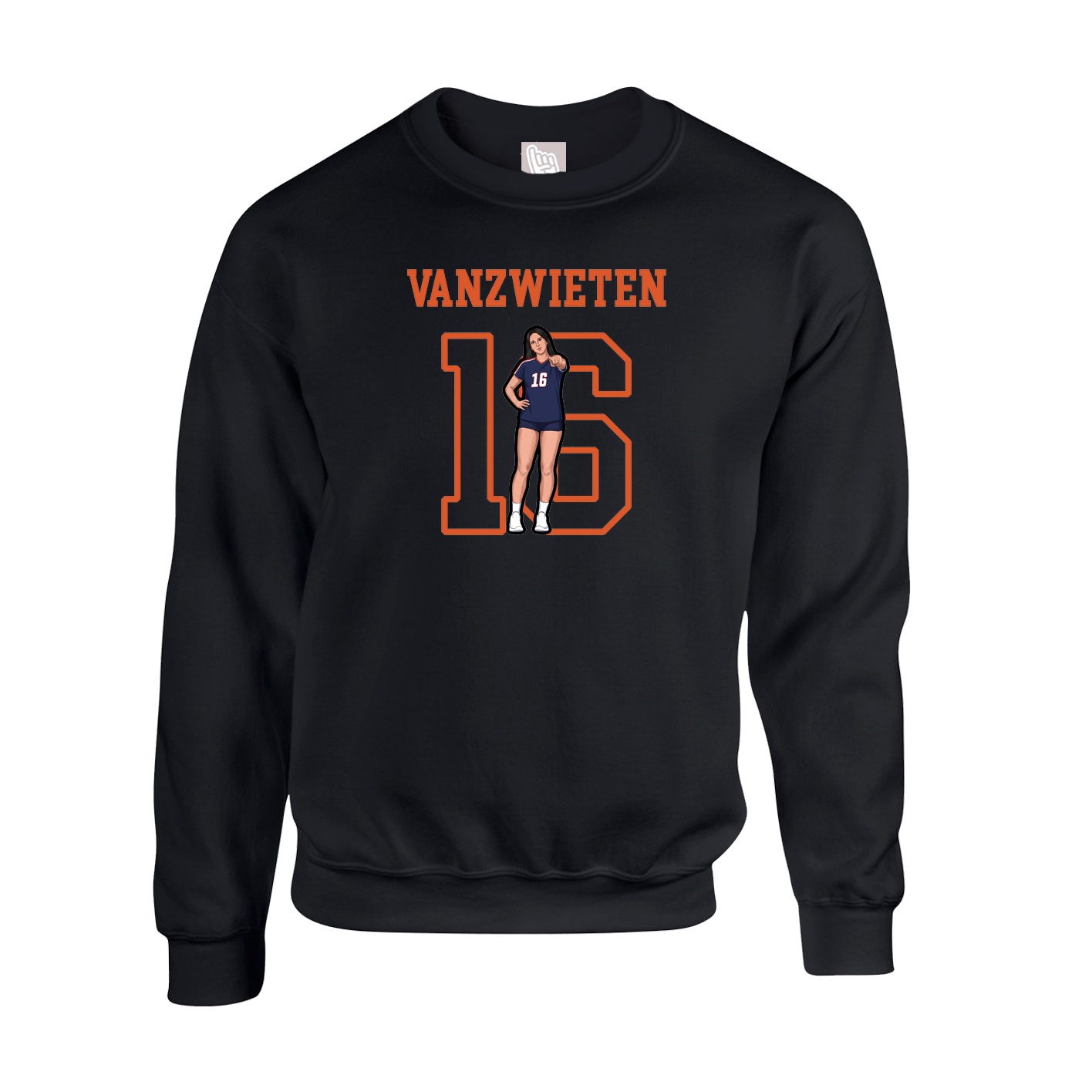 Fleece Crew — Shirsey in Black