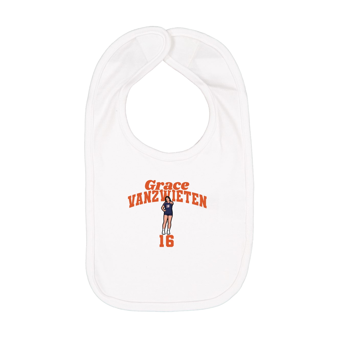 Infant Bib — Signature Arch in White