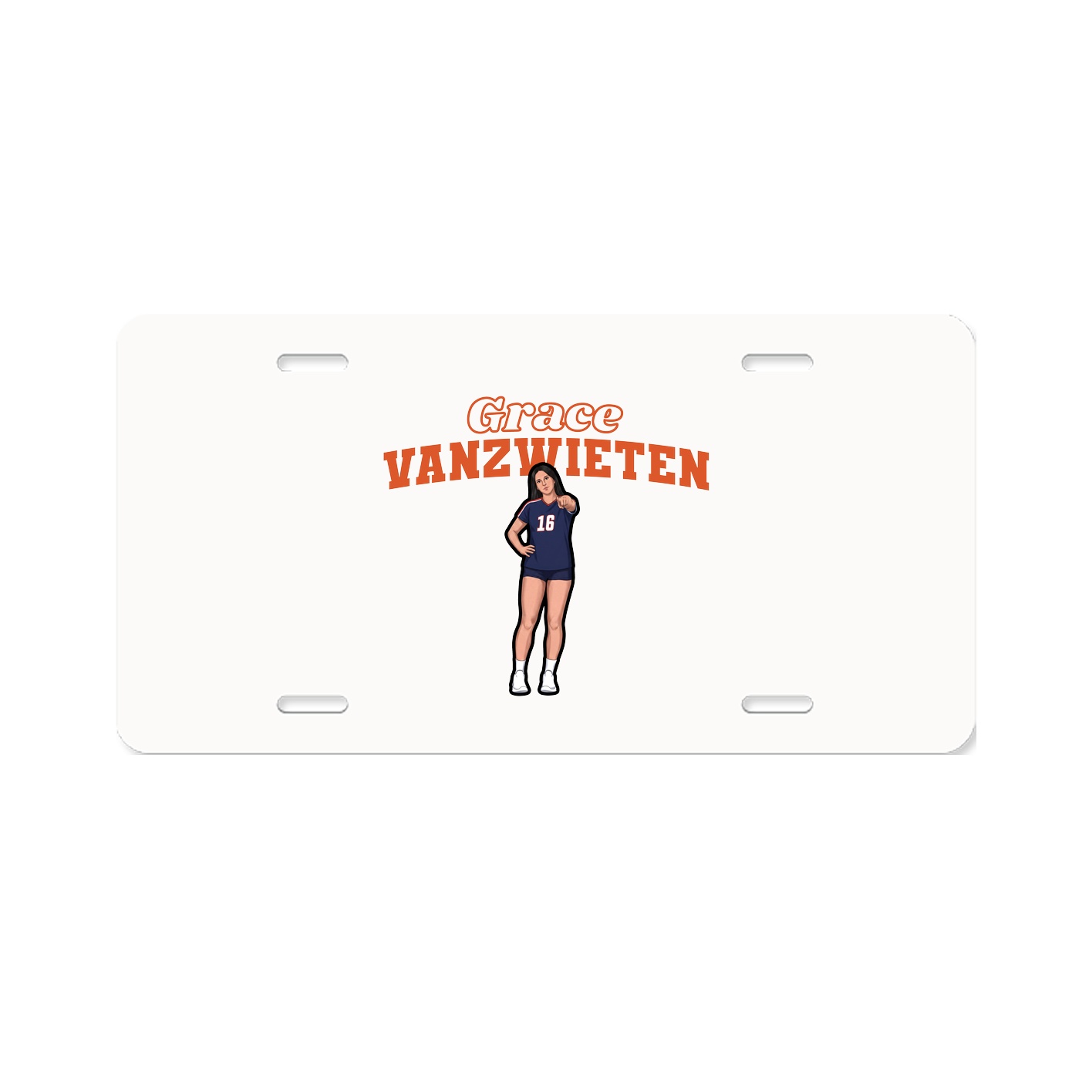 License Plate — Name Arch in Classic