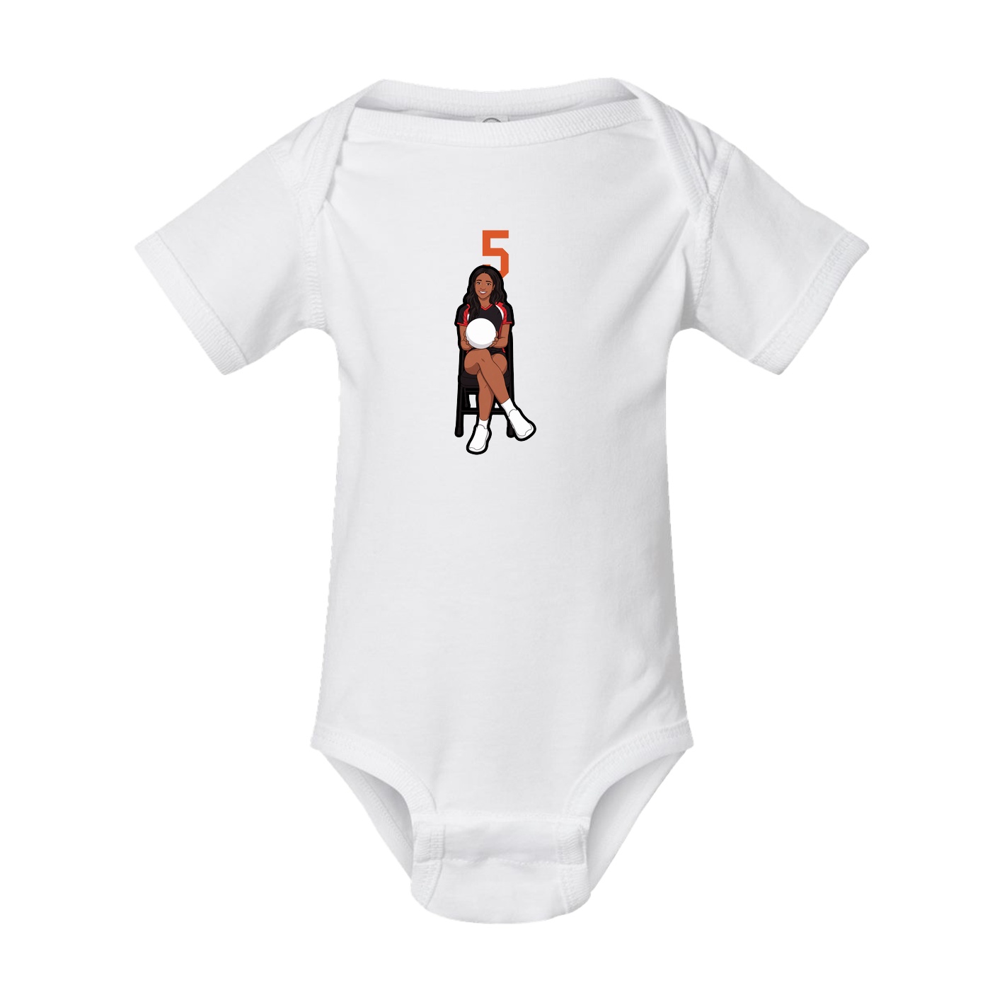 Baby Onesie — Number Top in White