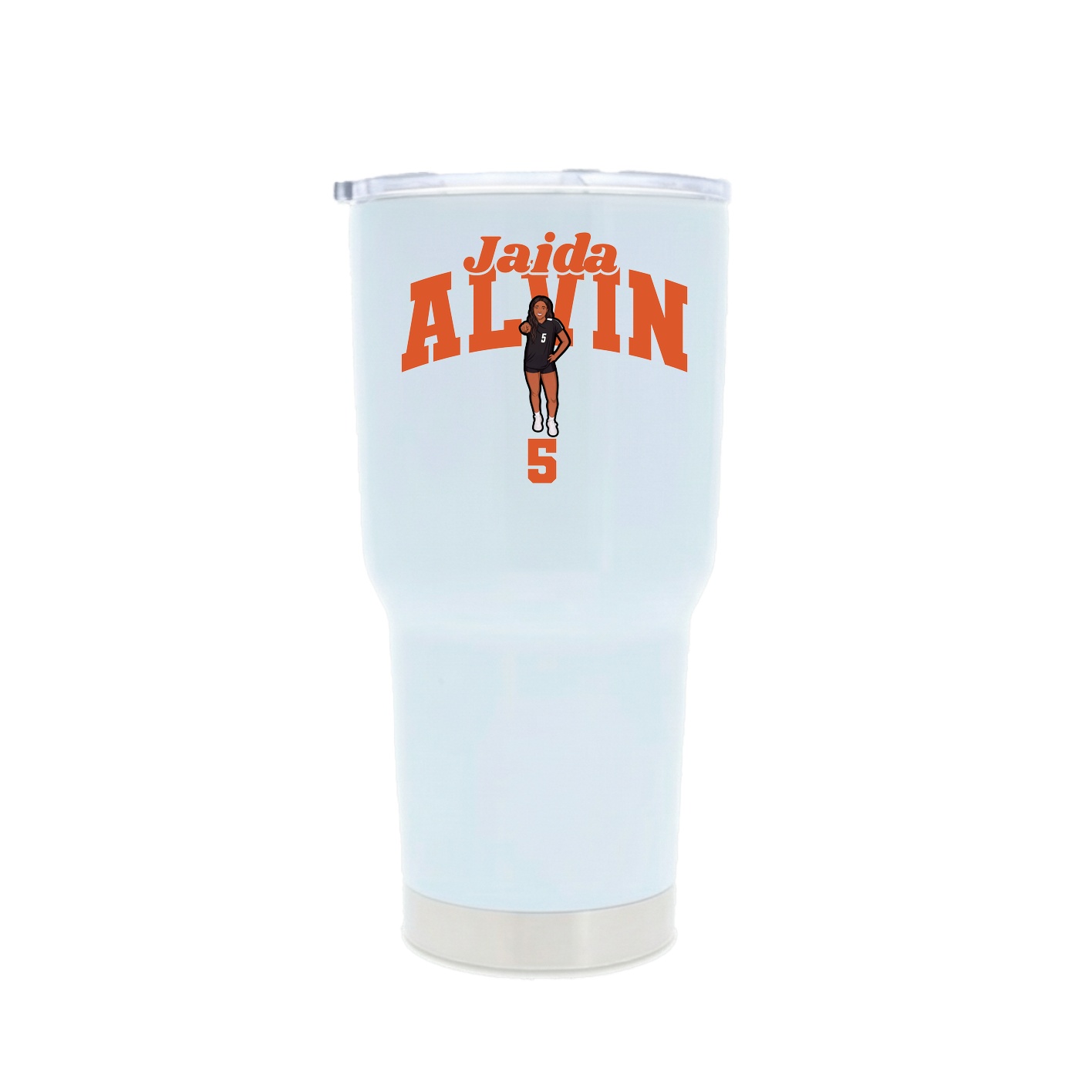 30oz Stainless Steel Tumbler — Signature Arch in White