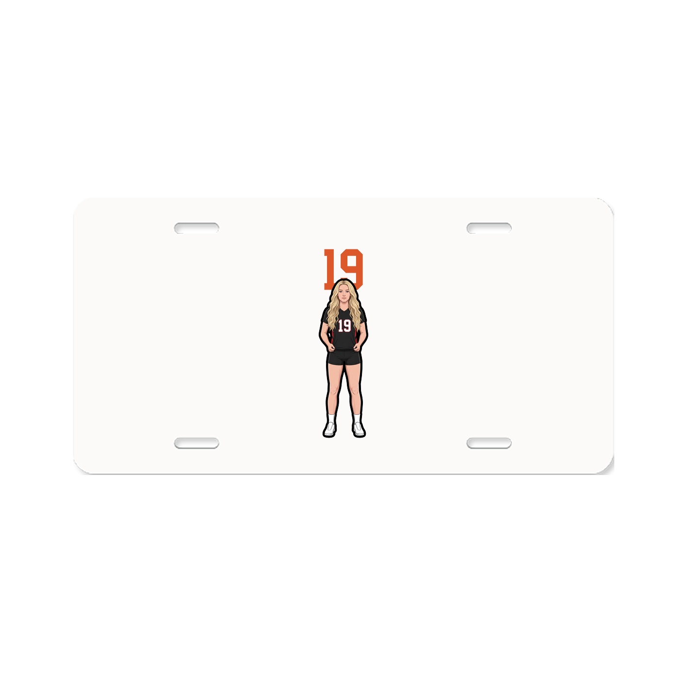 License Plate — Number Top in Classic