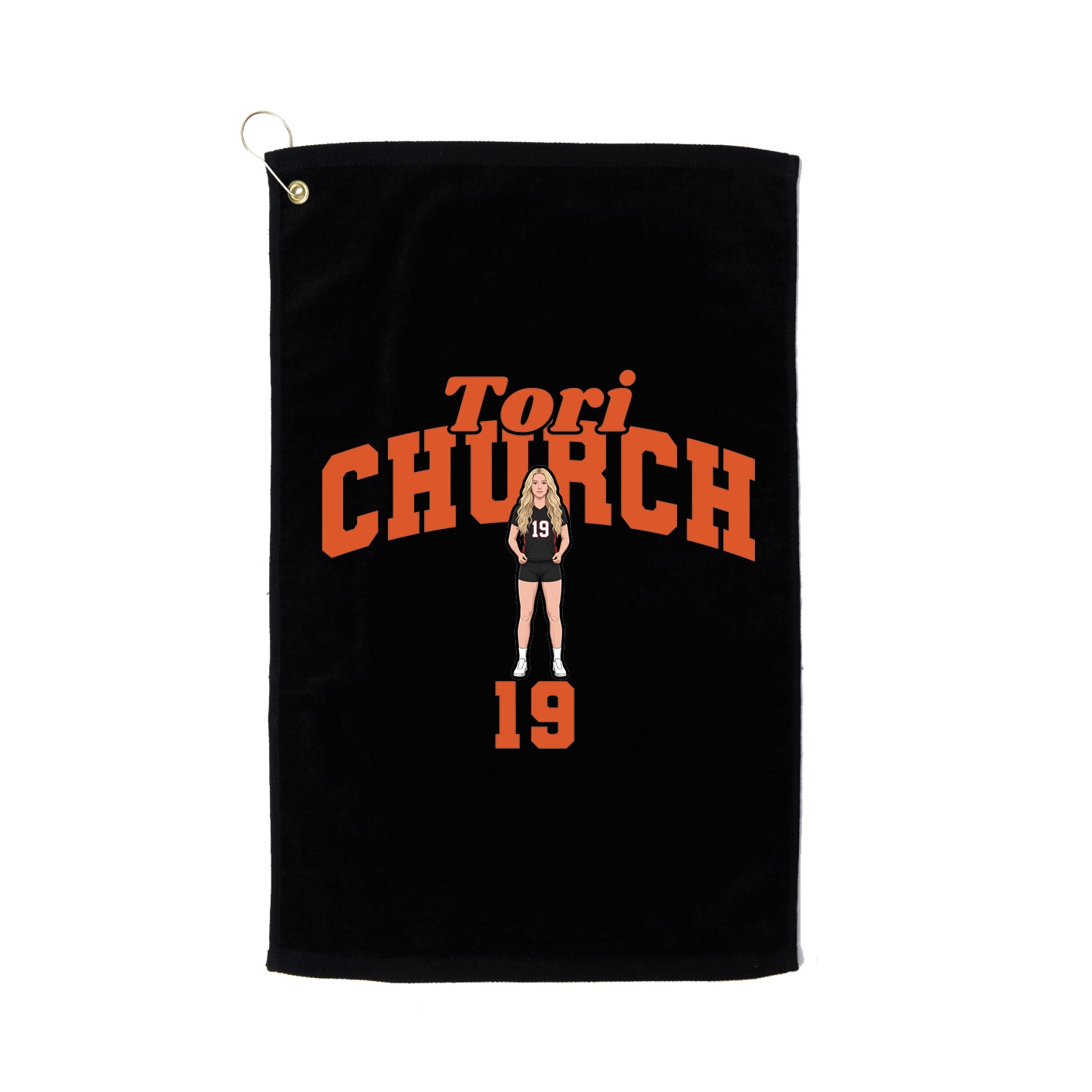 Golf Towel — Signature Arch in Black