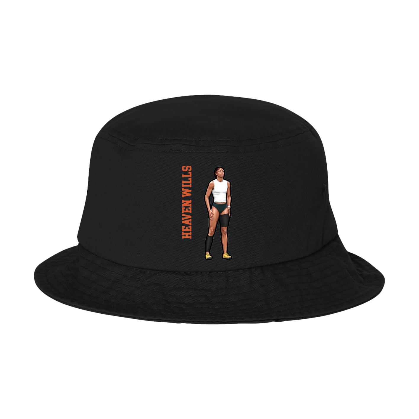 Bucket Cap — Name Vertical in Black
