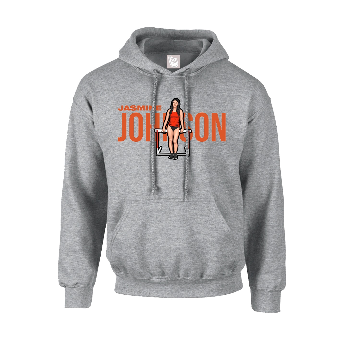 Youth Hoodie — Player Name in Grey