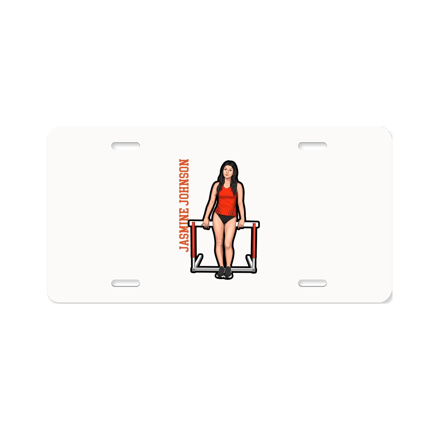License Plate — Name Vertical in Classic