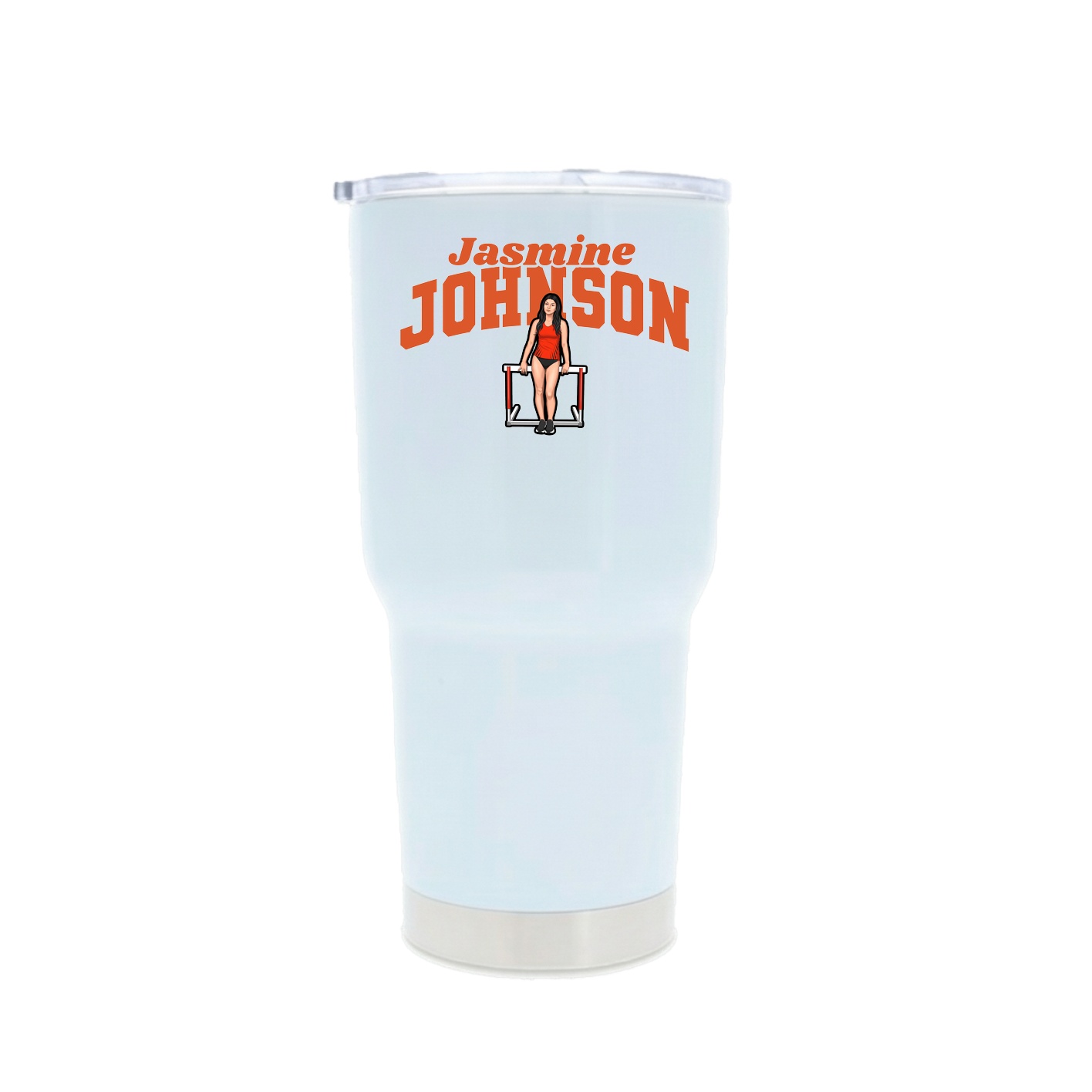 30oz Stainless Steel Tumbler — Signature Arch in White