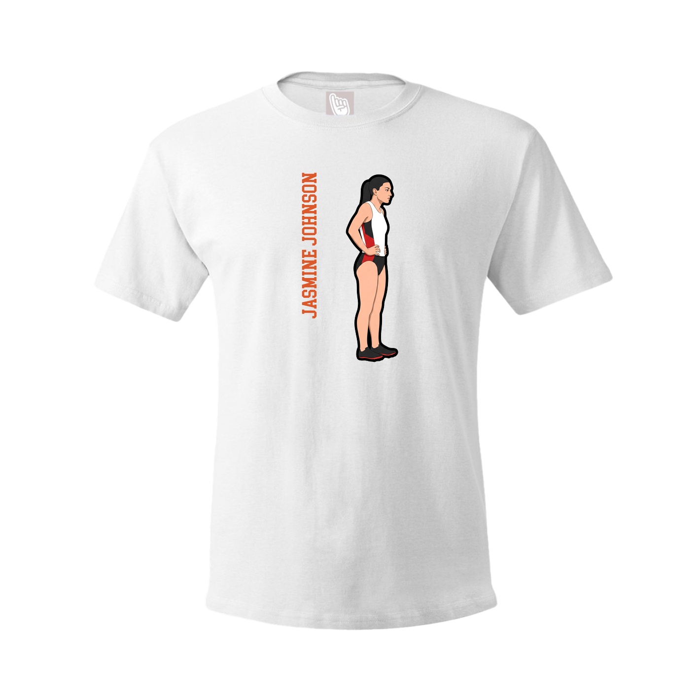 Youth Tee — Name Vertical in White
