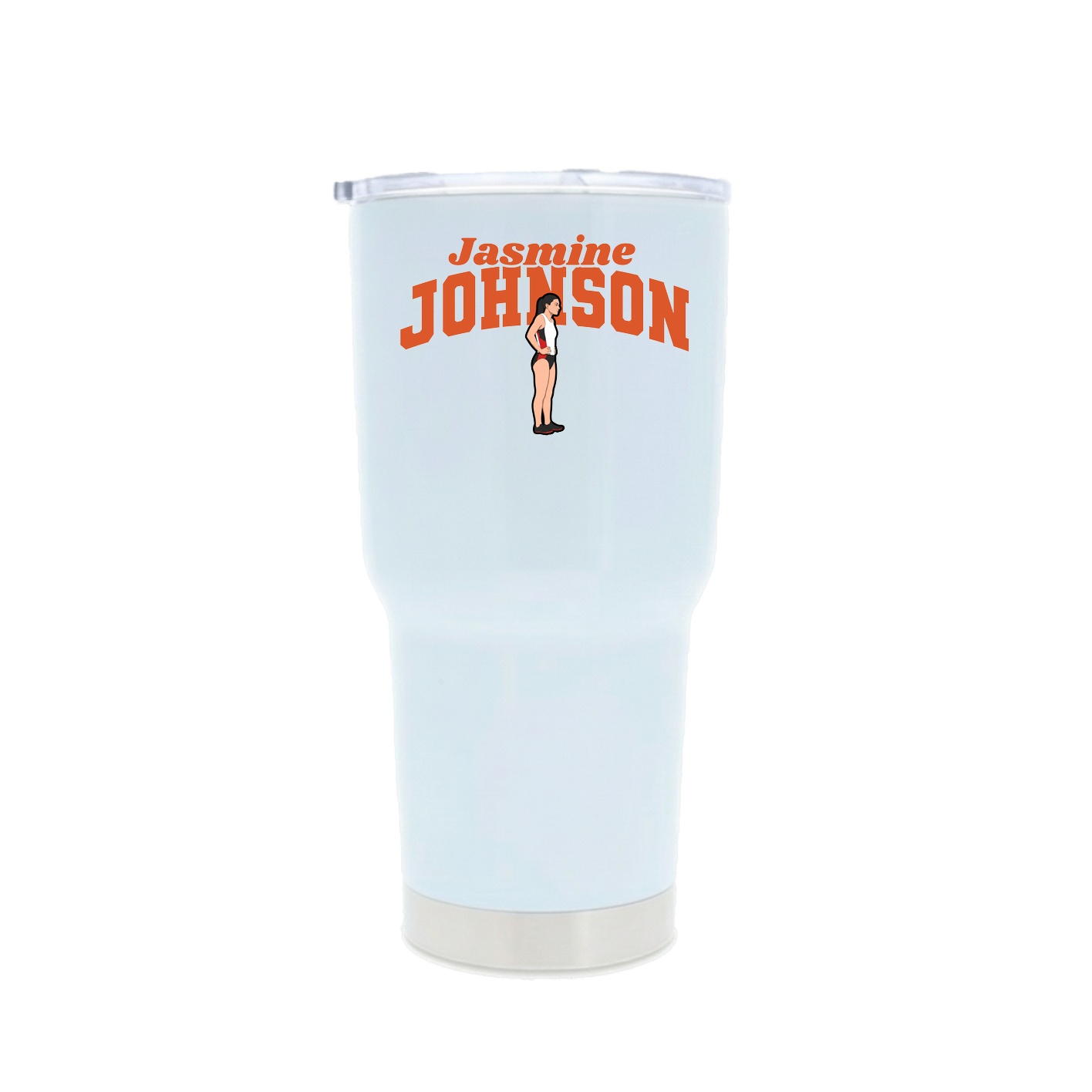 30oz Stainless Steel Tumbler — Signature Arch in White