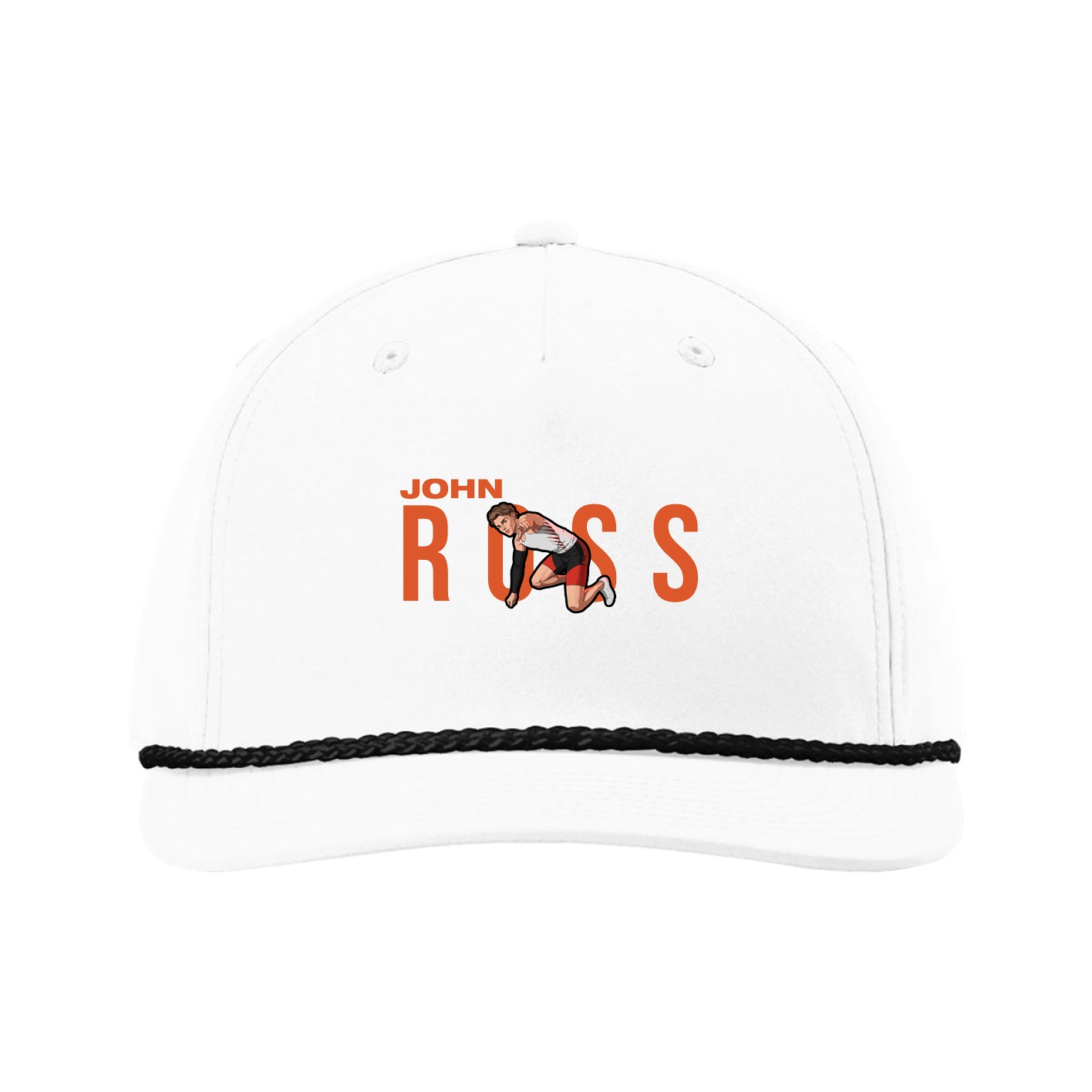 Five-Panel Classic Rope Cap — Player Name in White
