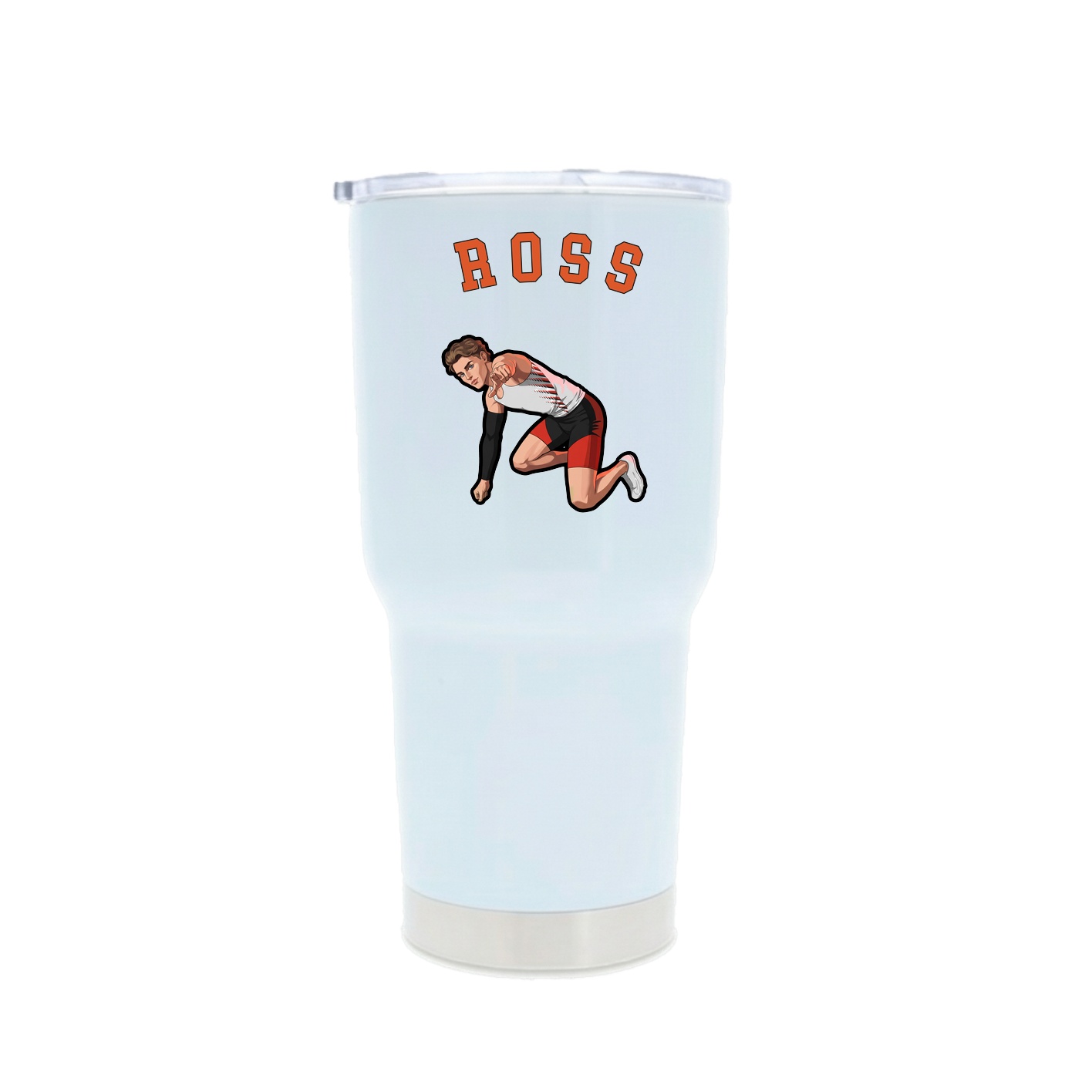 30oz Stainless Steel Tumbler — Shirsey Arch in White