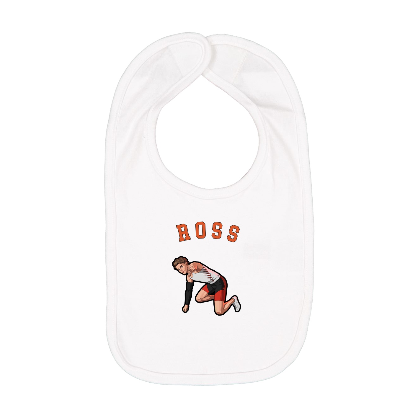 Infant Bib — Shirsey Arch in White