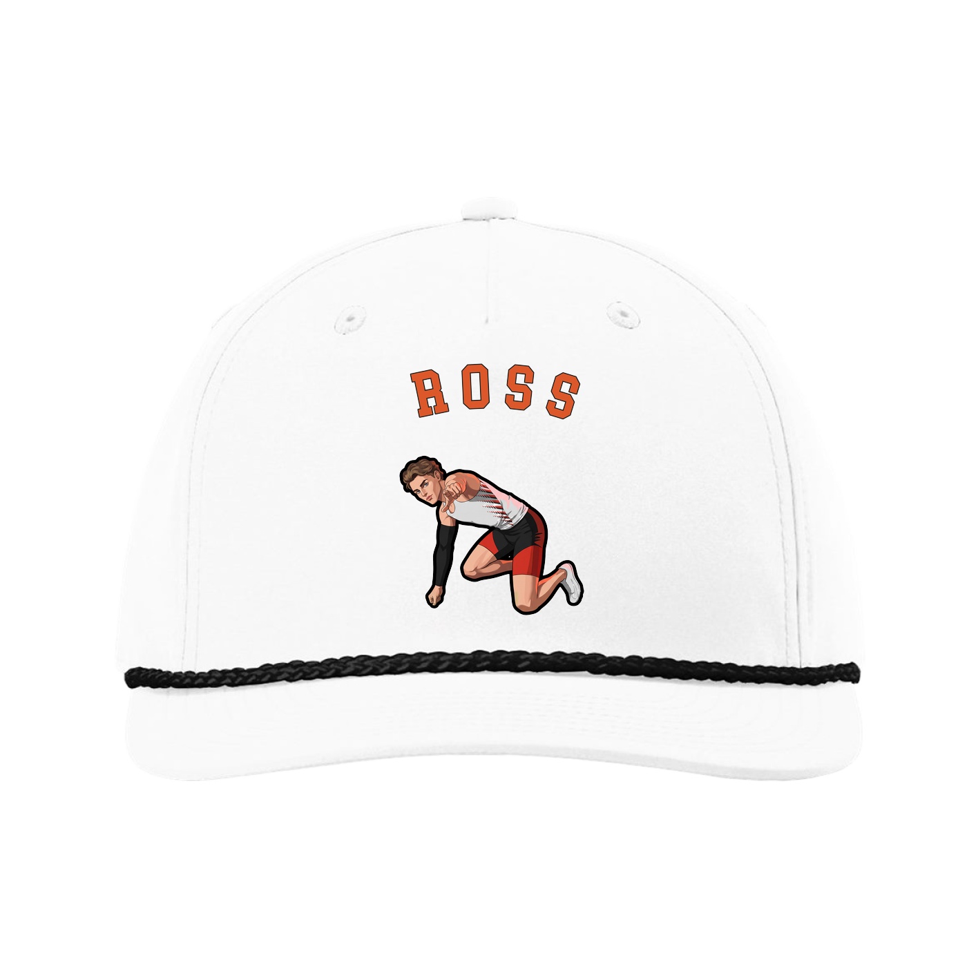 Five-Panel Classic Rope Cap — Shirsey Arch in White