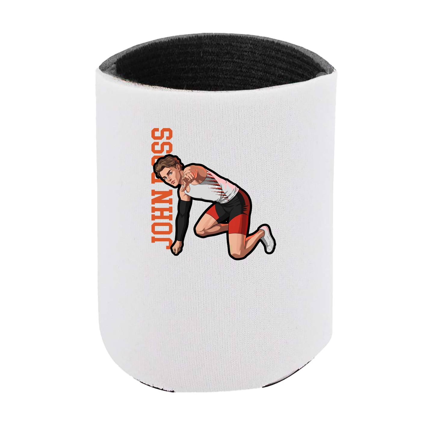 Can Holder — Name Vertical in White