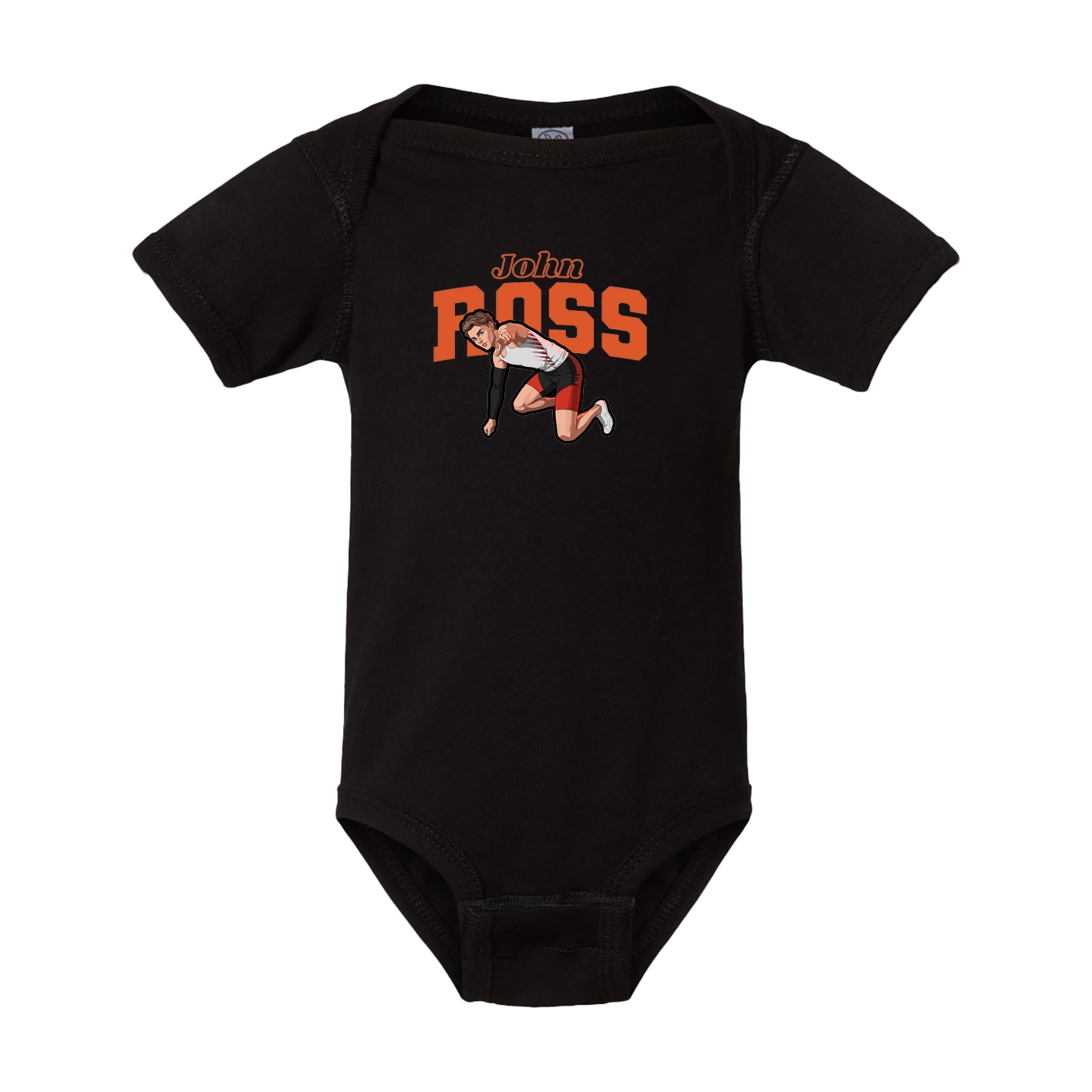 Baby Onesie — Name Arch in Black