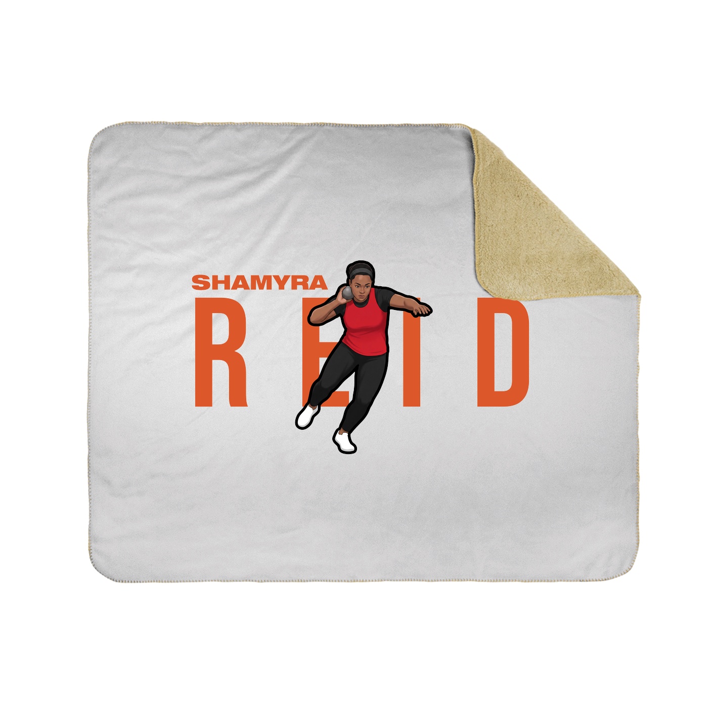 Throw Blanket — Player Name in White