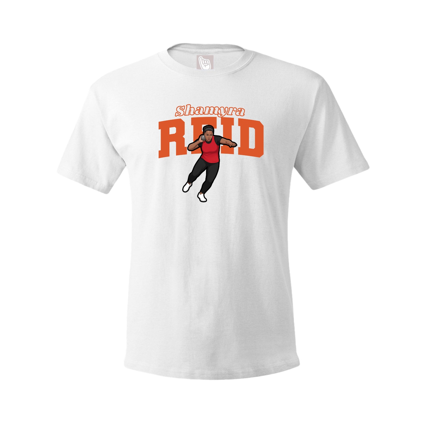 Youth Tee — Name Arch in White