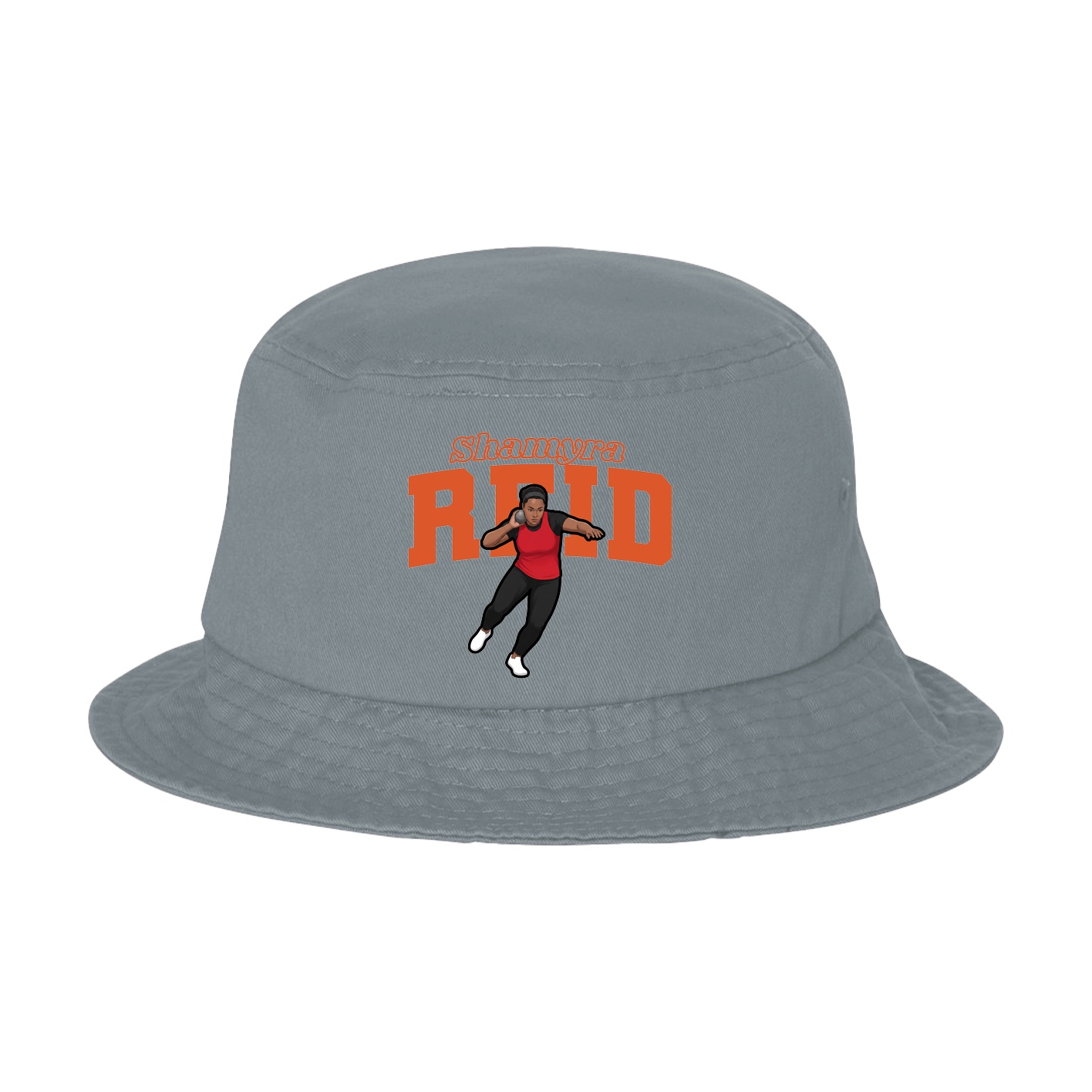 Bucket Cap — Name Arch in Grey