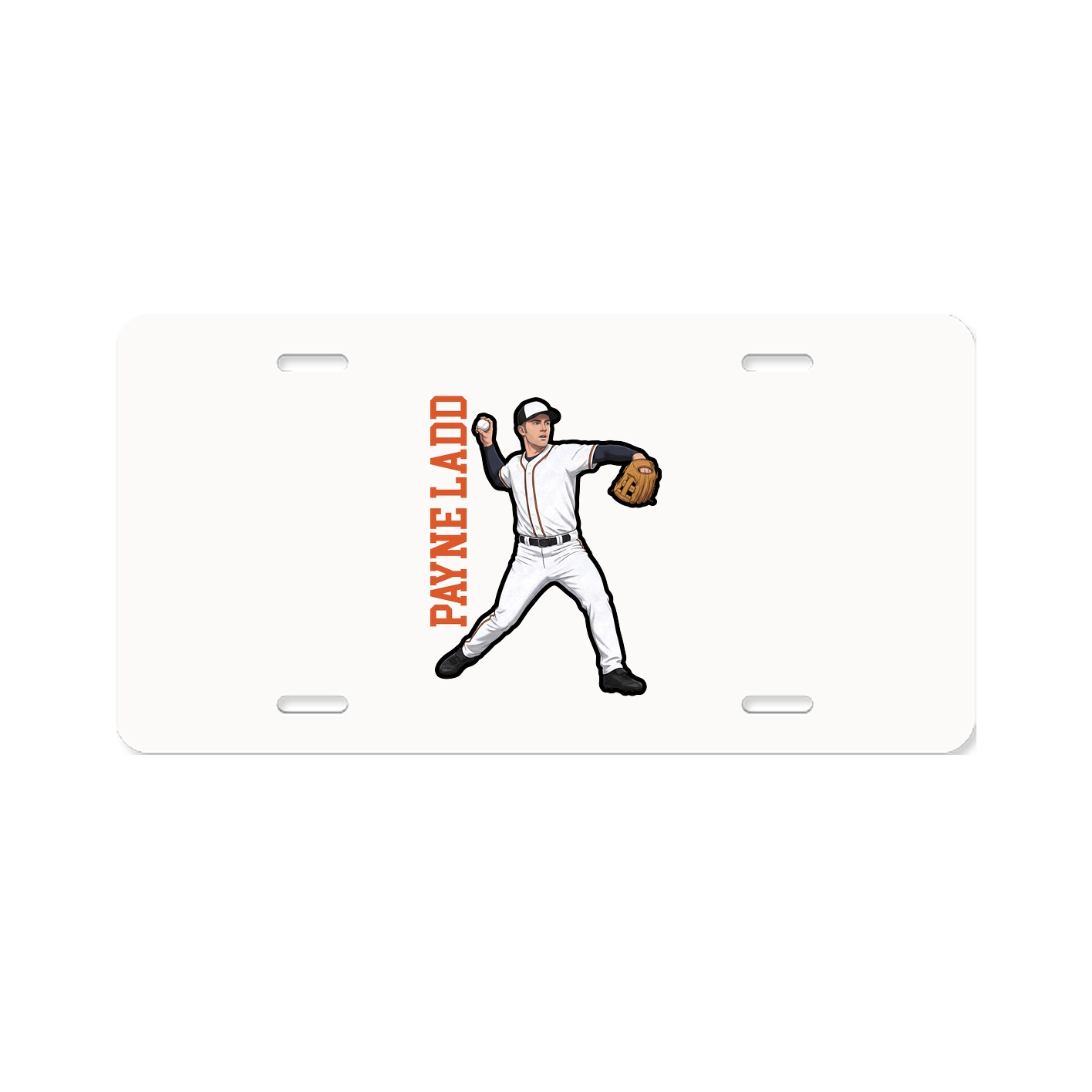 License Plate — Name Vertical in Classic