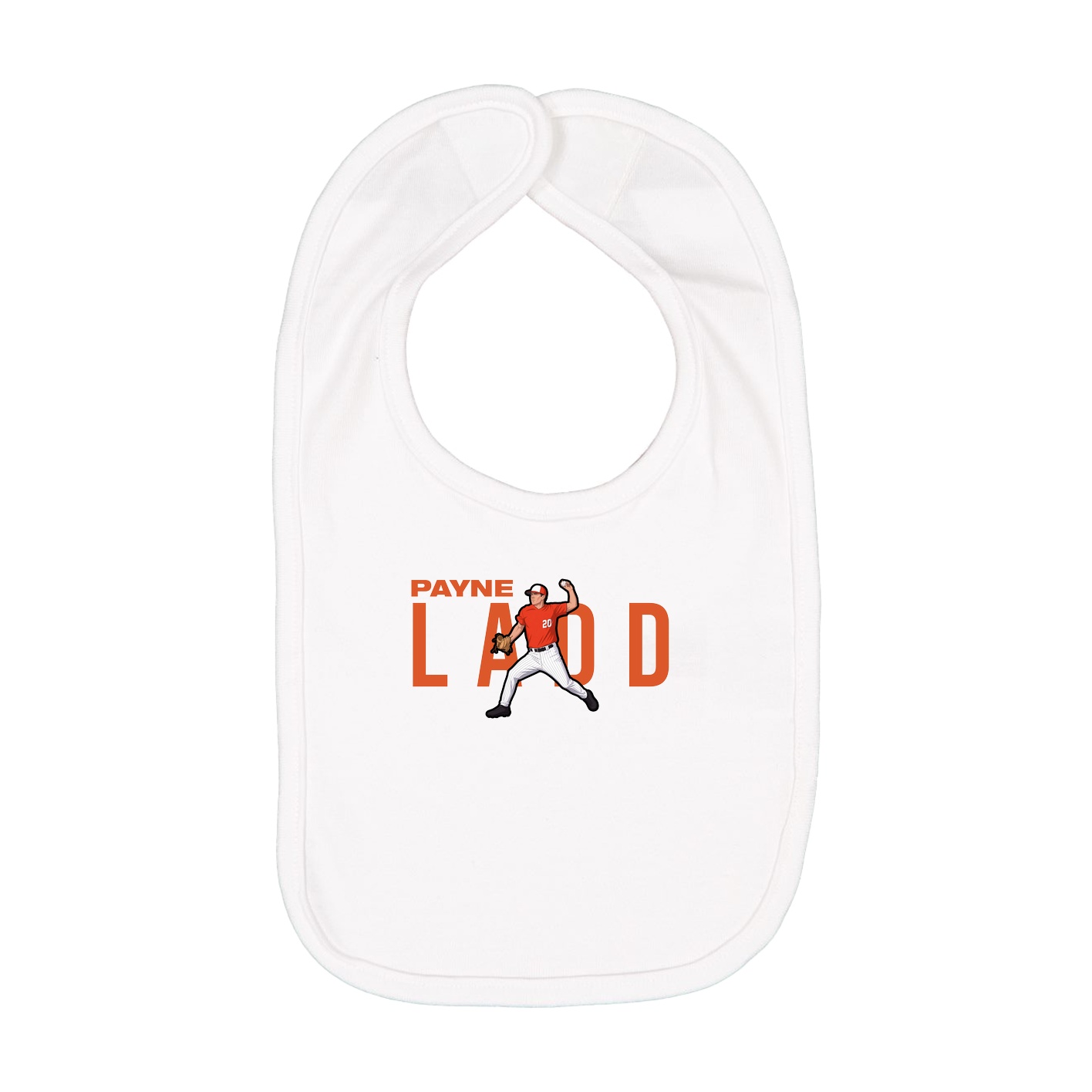 Infant Bib — Player Name in White