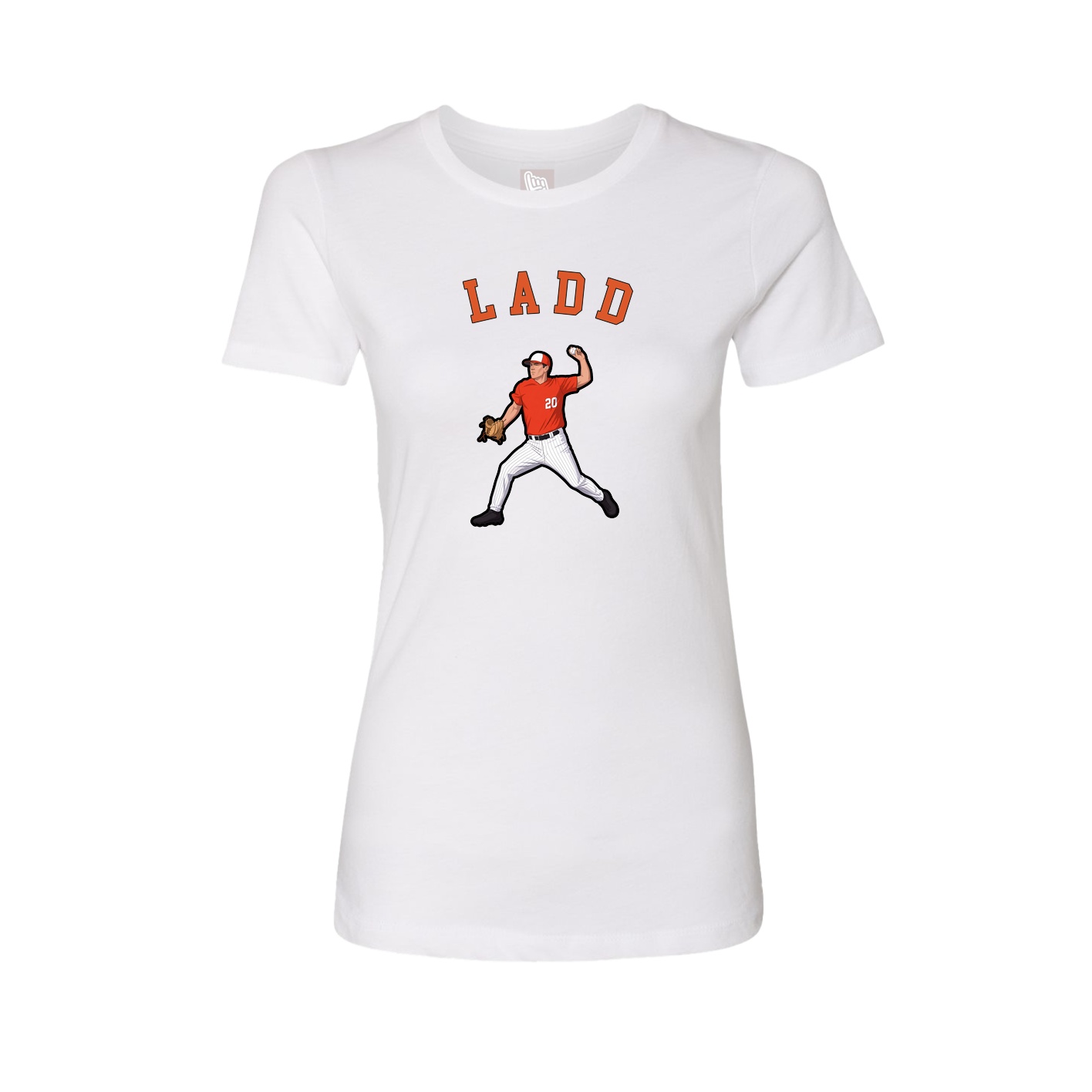 Fitted Women's Tee — Shirsey Arch in White