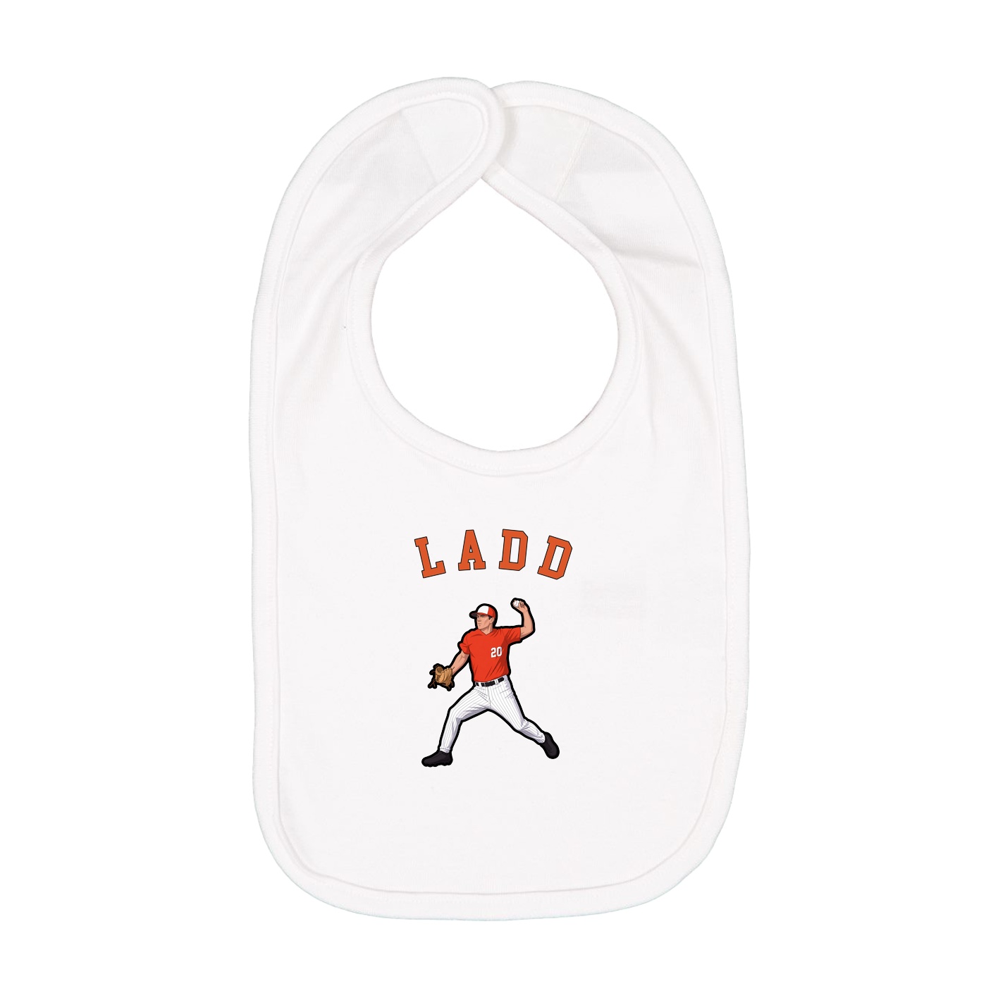 Infant Bib — Shirsey Arch in White