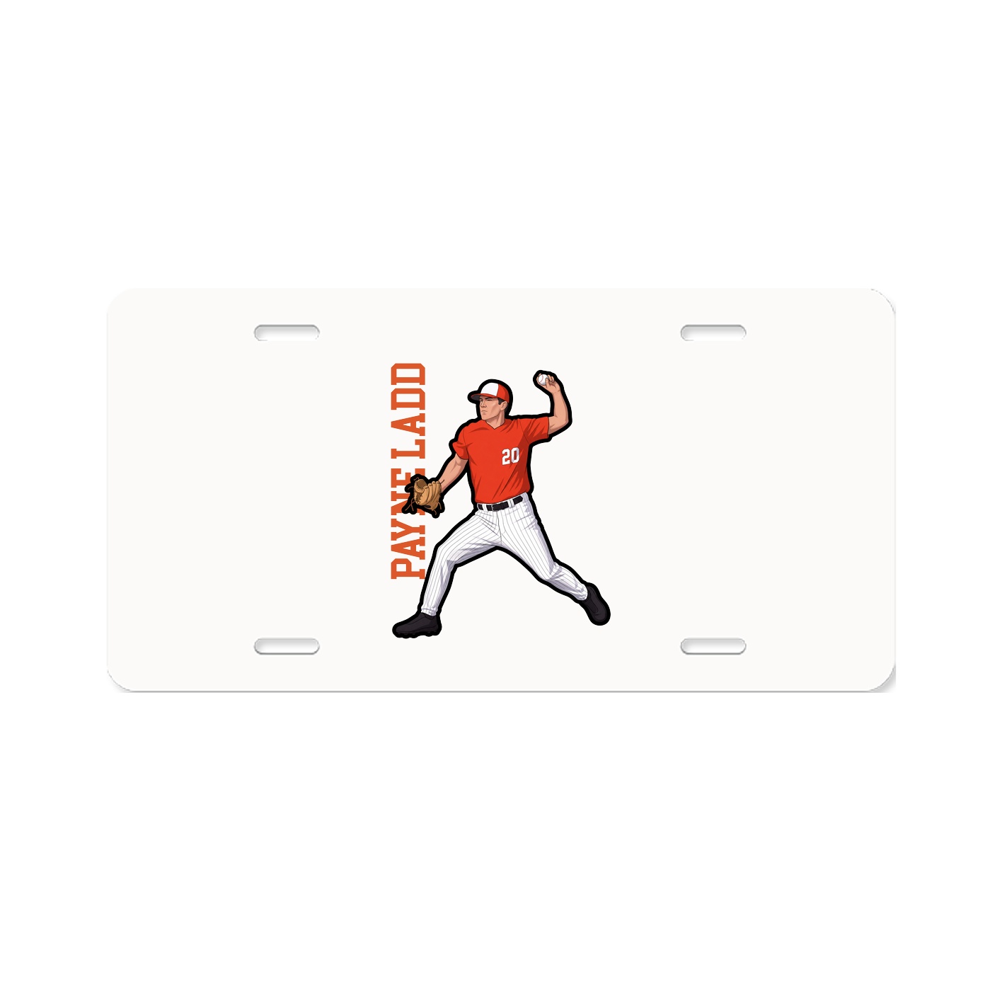 License Plate — Name Vertical in Classic