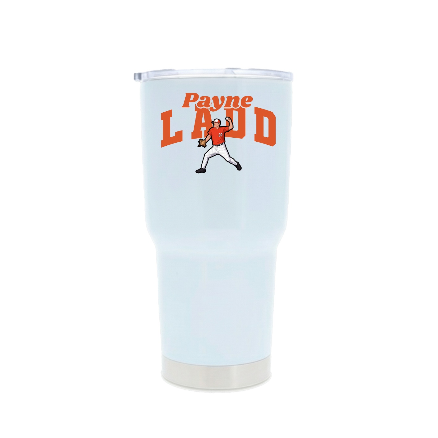 30oz Stainless Steel Tumbler — Signature Arch in White