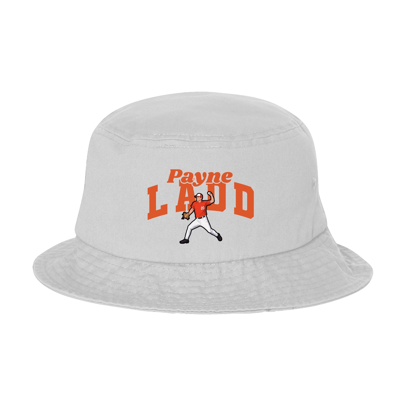 Bucket Cap — Signature Arch in White