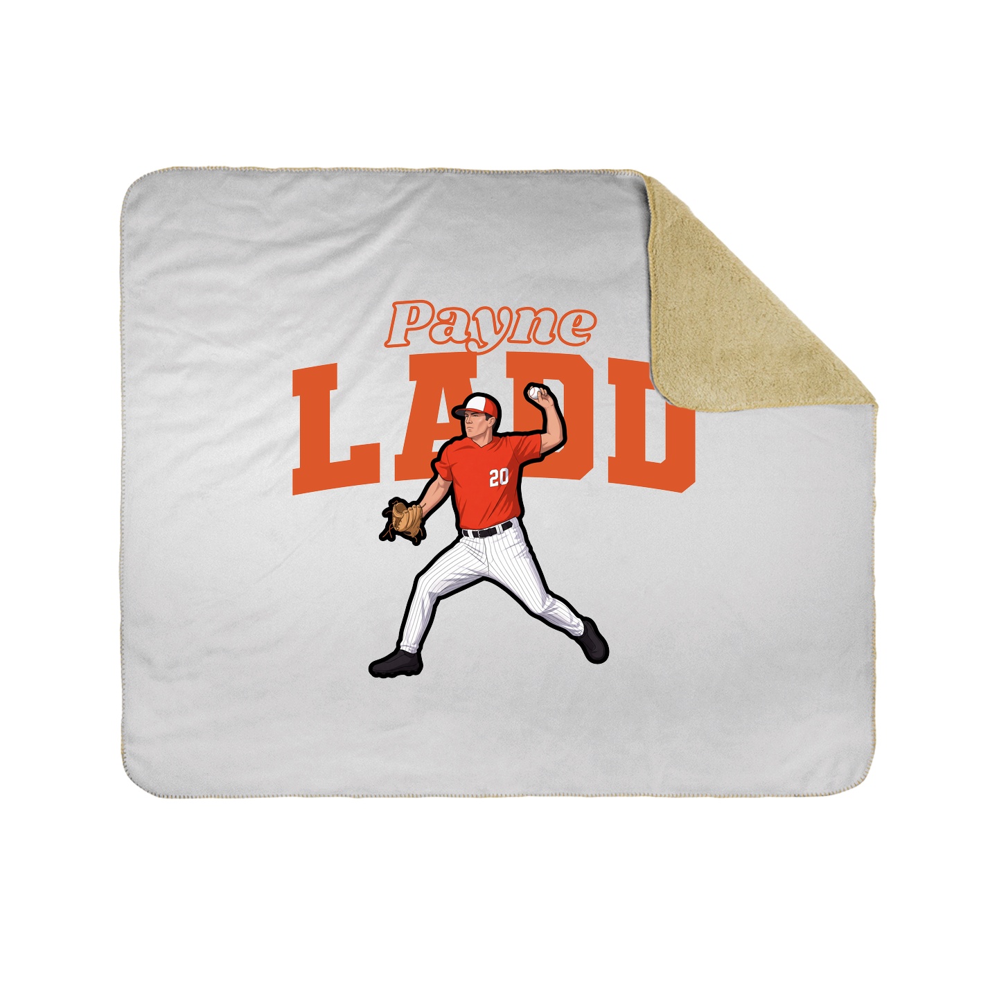 Throw Blanket — Name Arch in White