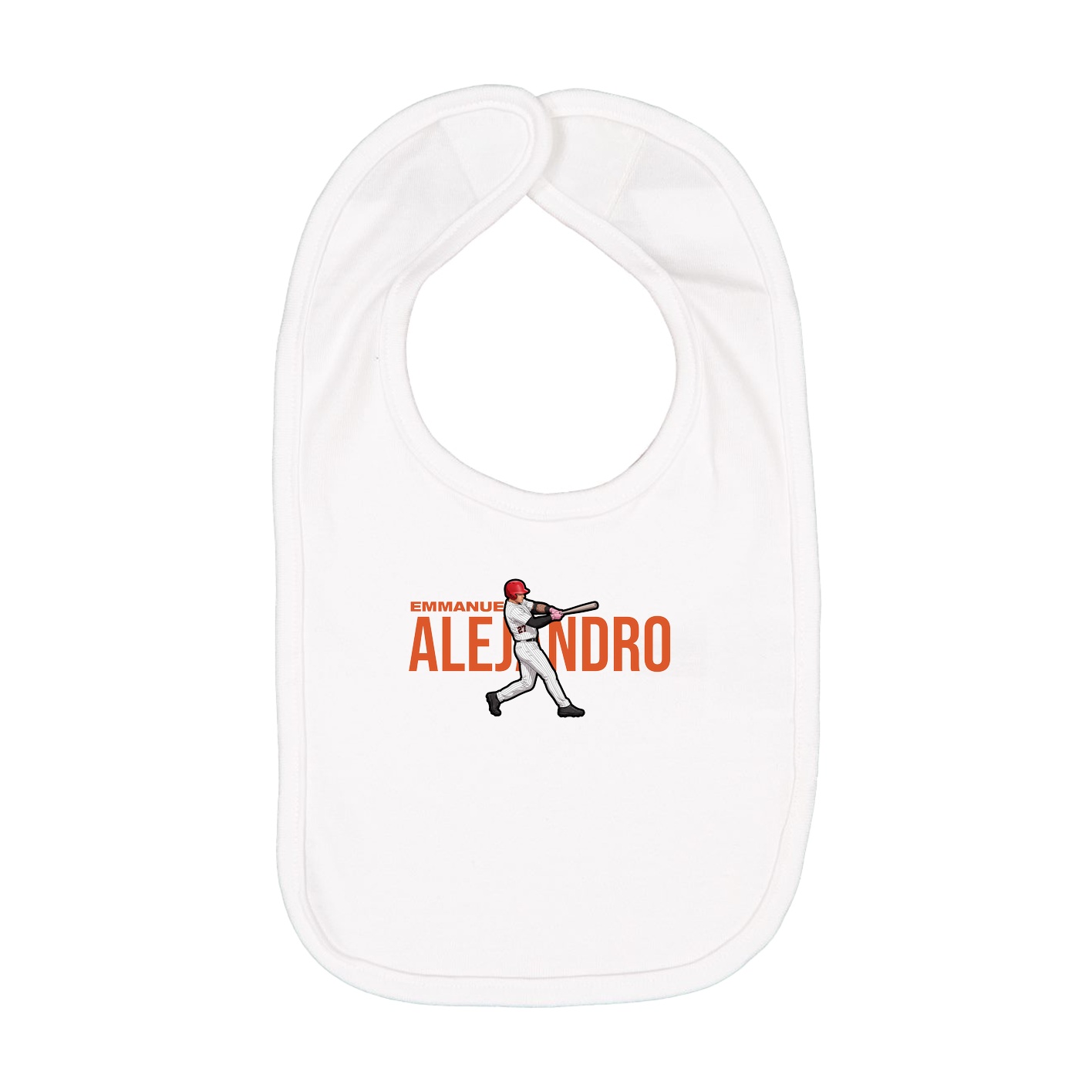 Infant Bib — Player Name in White