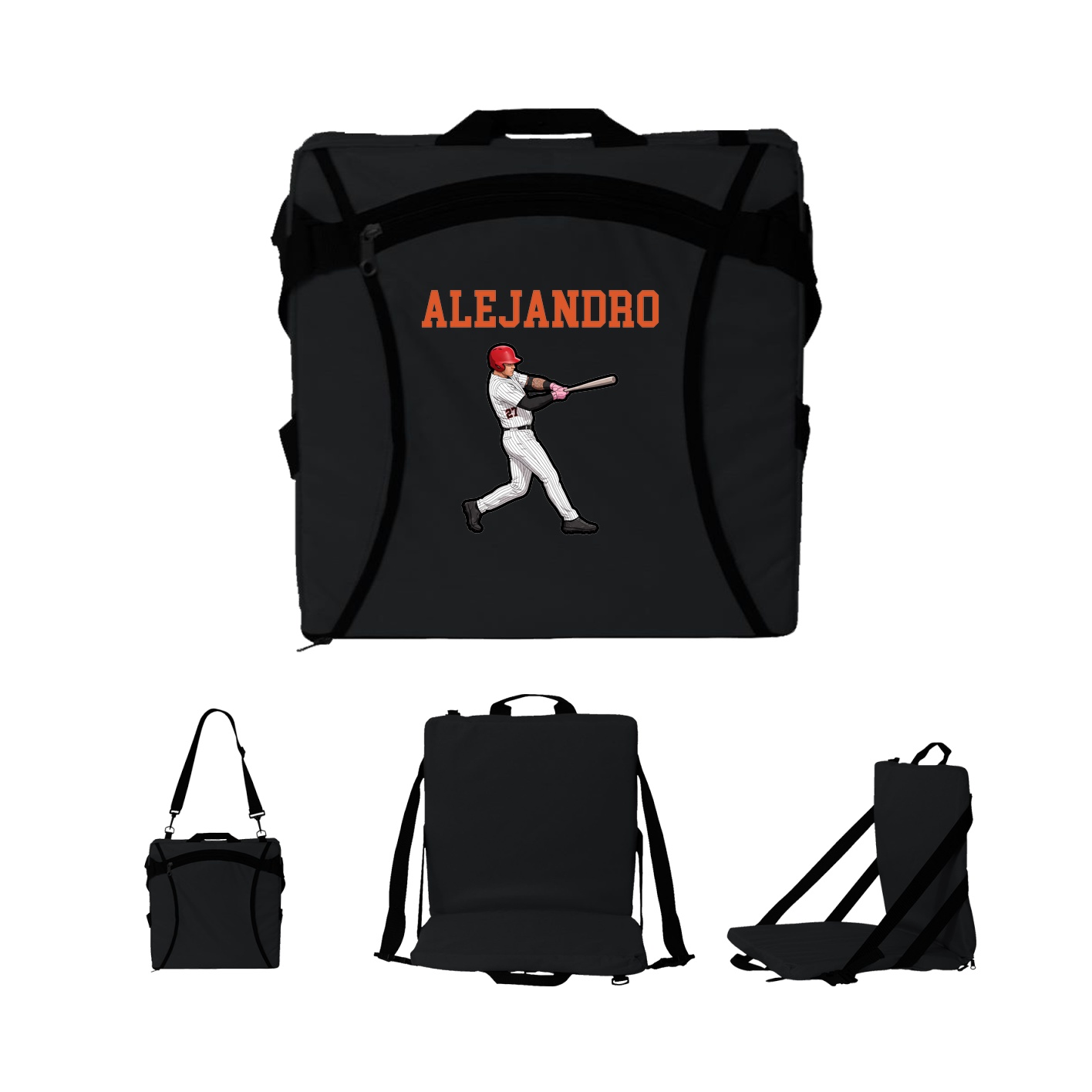 Folding Stadium Seat — Shirsey in Black